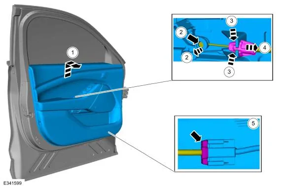 Ford Mustang Mach-E Front door panel removal imagen2