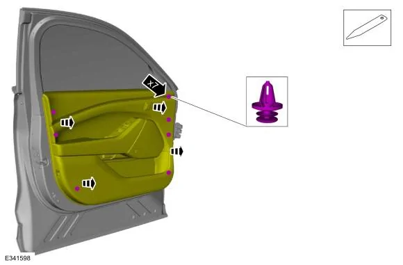 Ford Mustang Mach-E Front door panel removal imagen2