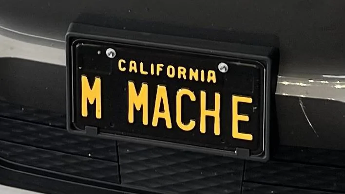 Ford Mustang Mach-E California Personalized Plates IMG_1814