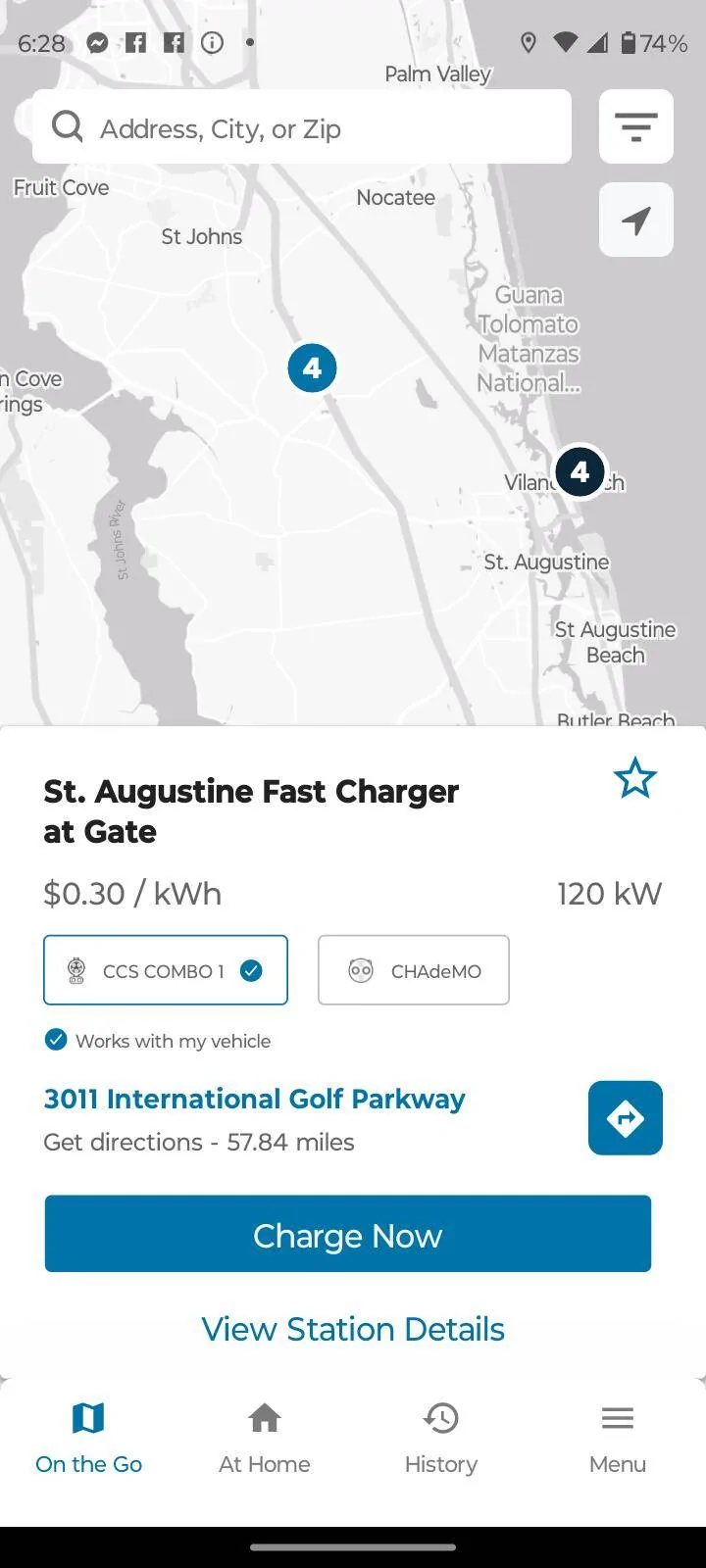 Ford Mustang Mach-E Ford Pass Charging Map Screenshot_20230924-182842