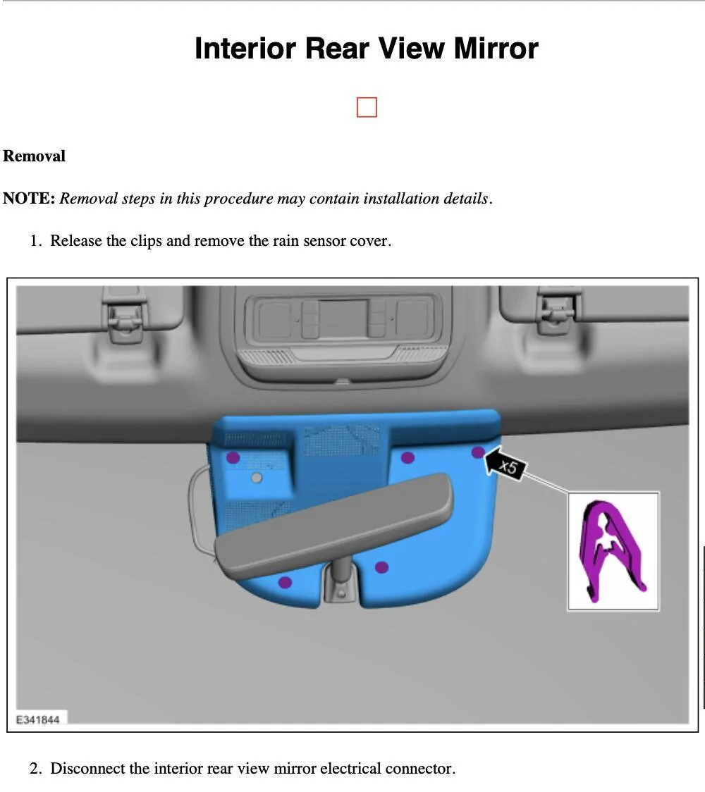 Ford Mustang Mach-E How to remove rear view mirror Screenshot 2023-10-01 at 1.30.00 AM