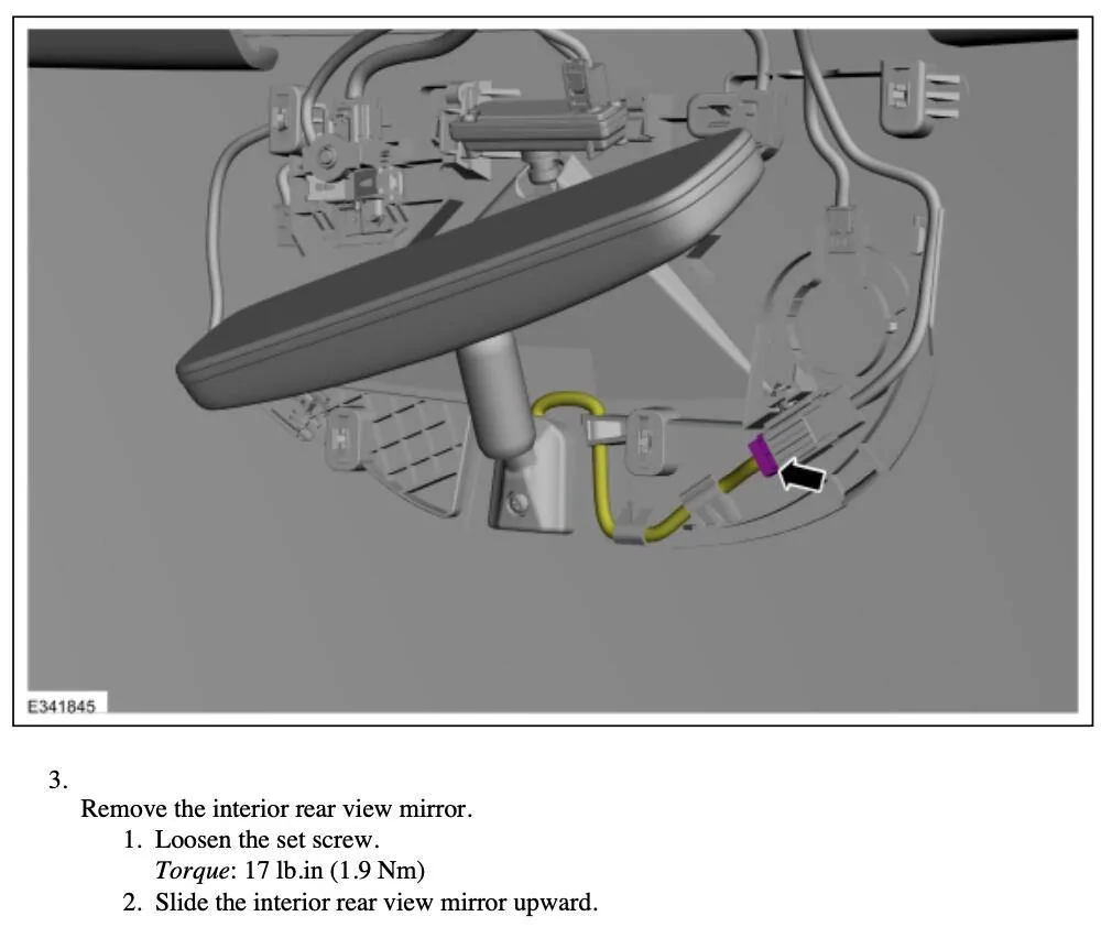 Ford Mustang Mach-E How to remove rear view mirror Screenshot 2023-10-01 at 1.30.20 AM