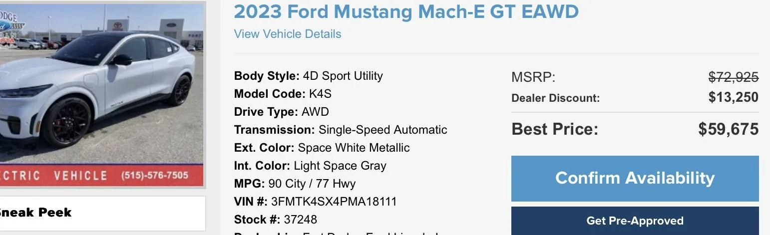 Ford Mustang Mach-E New incentives for Mach-E announced 💰 IMG_0216