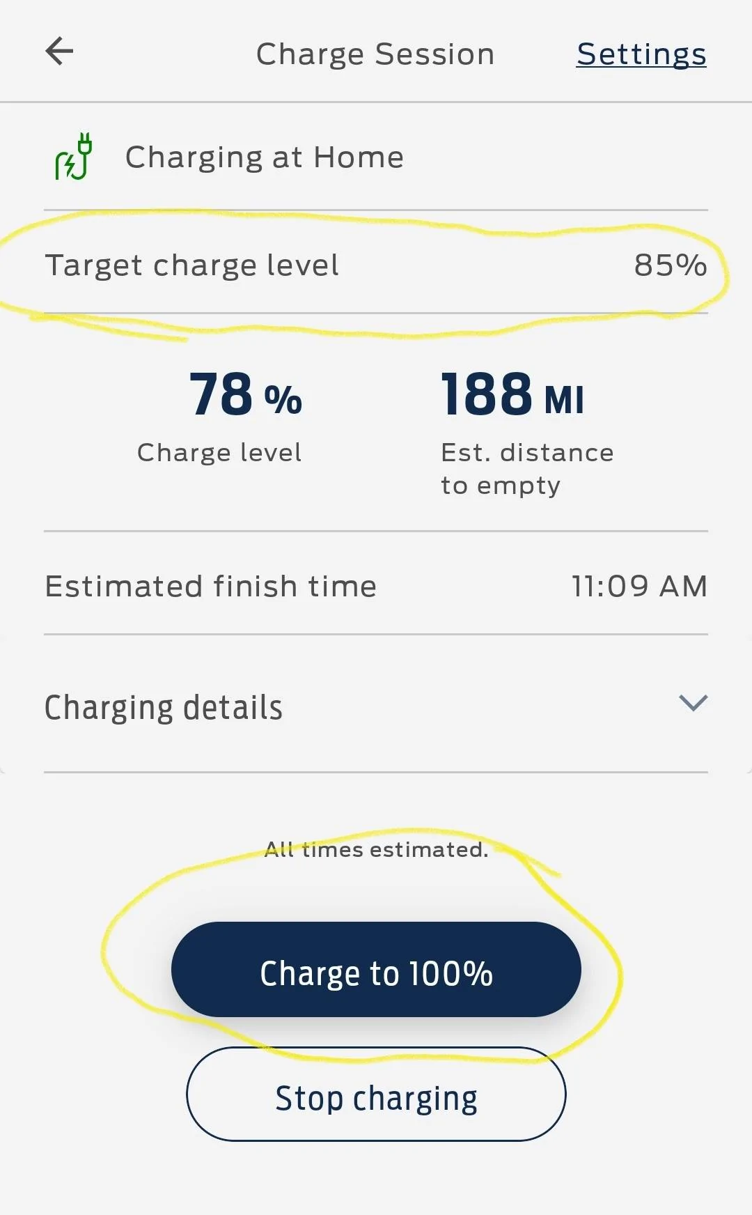 Ford Mustang Mach-E Increasing charging capacity 1000008212