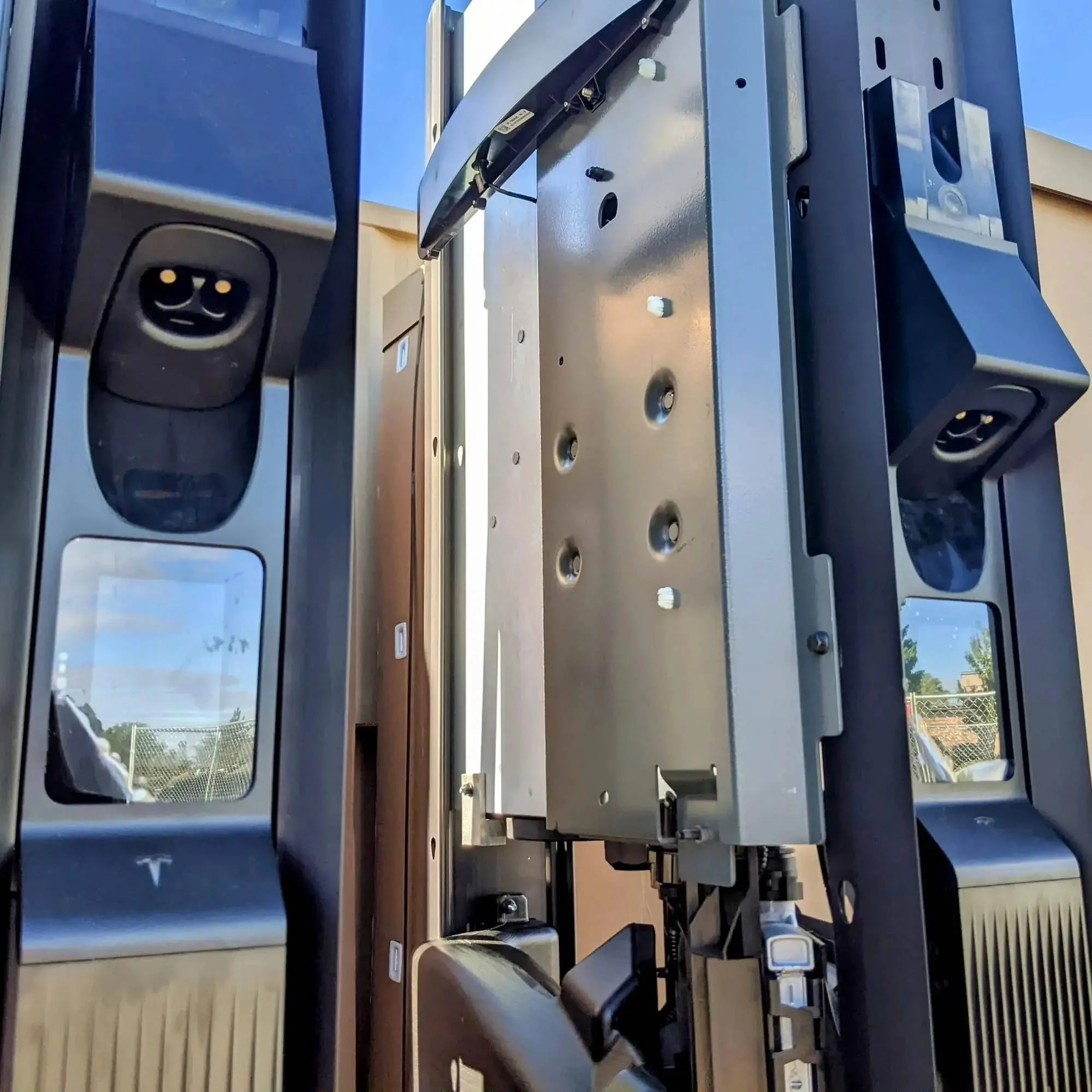 Ford Mustang Mach-E First Tesla Superchargers with "Magic Dock" CCS Adapter are online... and charged up a Rivian v4-ccs