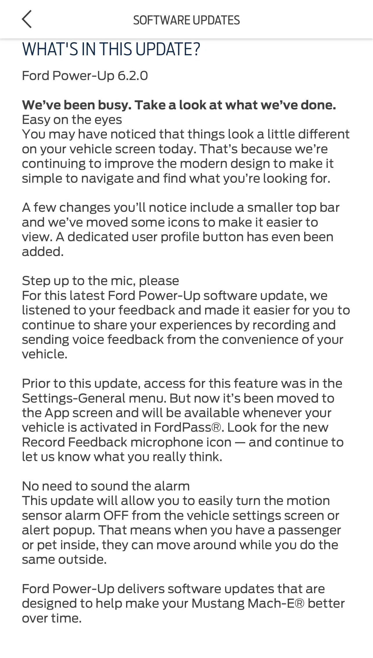 Ford Mustang Mach-E PowerUp 6.2.0 Released to EA Owners IMG_6396
