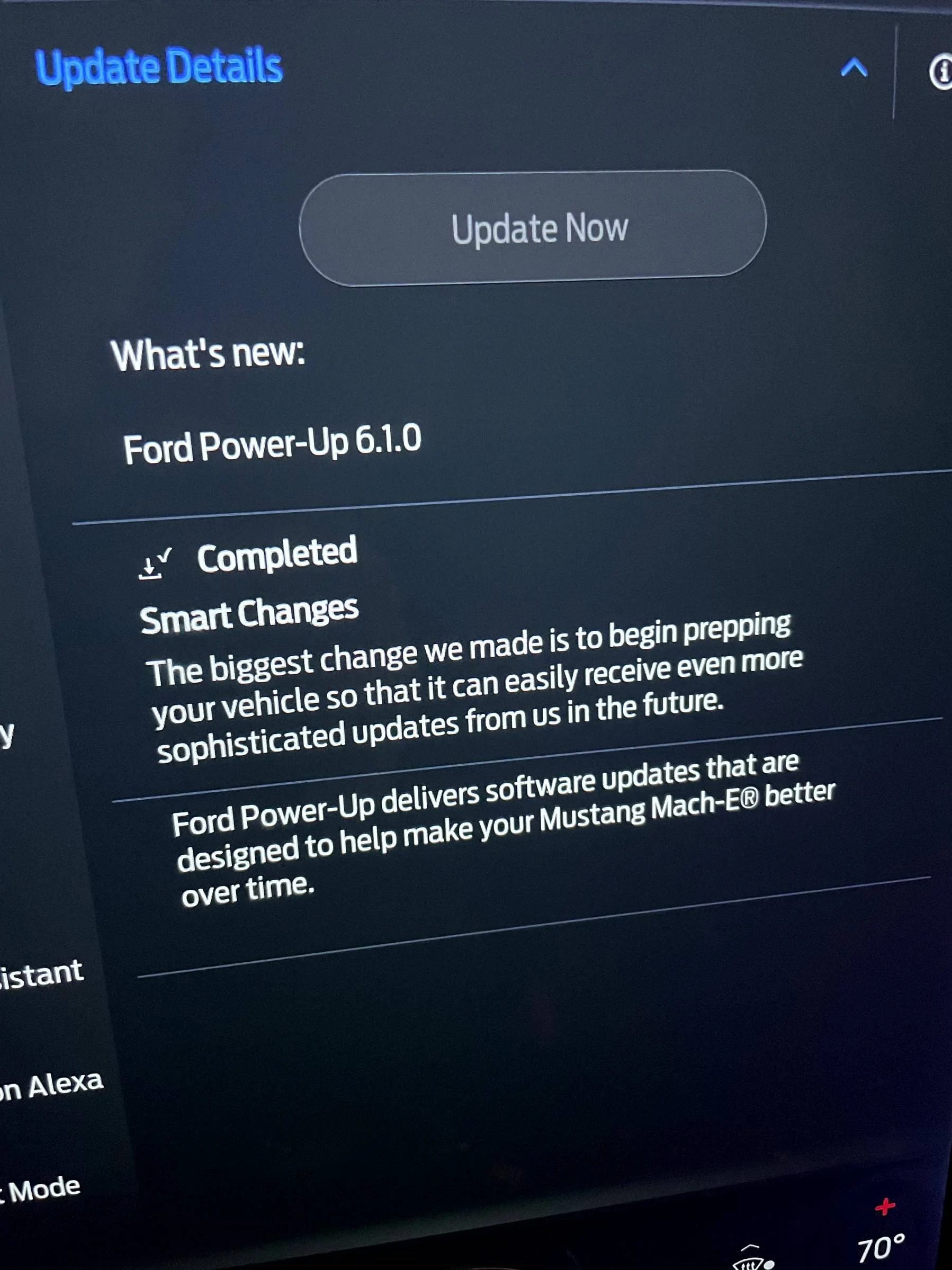 Ford Mustang Mach-E Power-Up 6.1.0 OTA Update IMG_4737