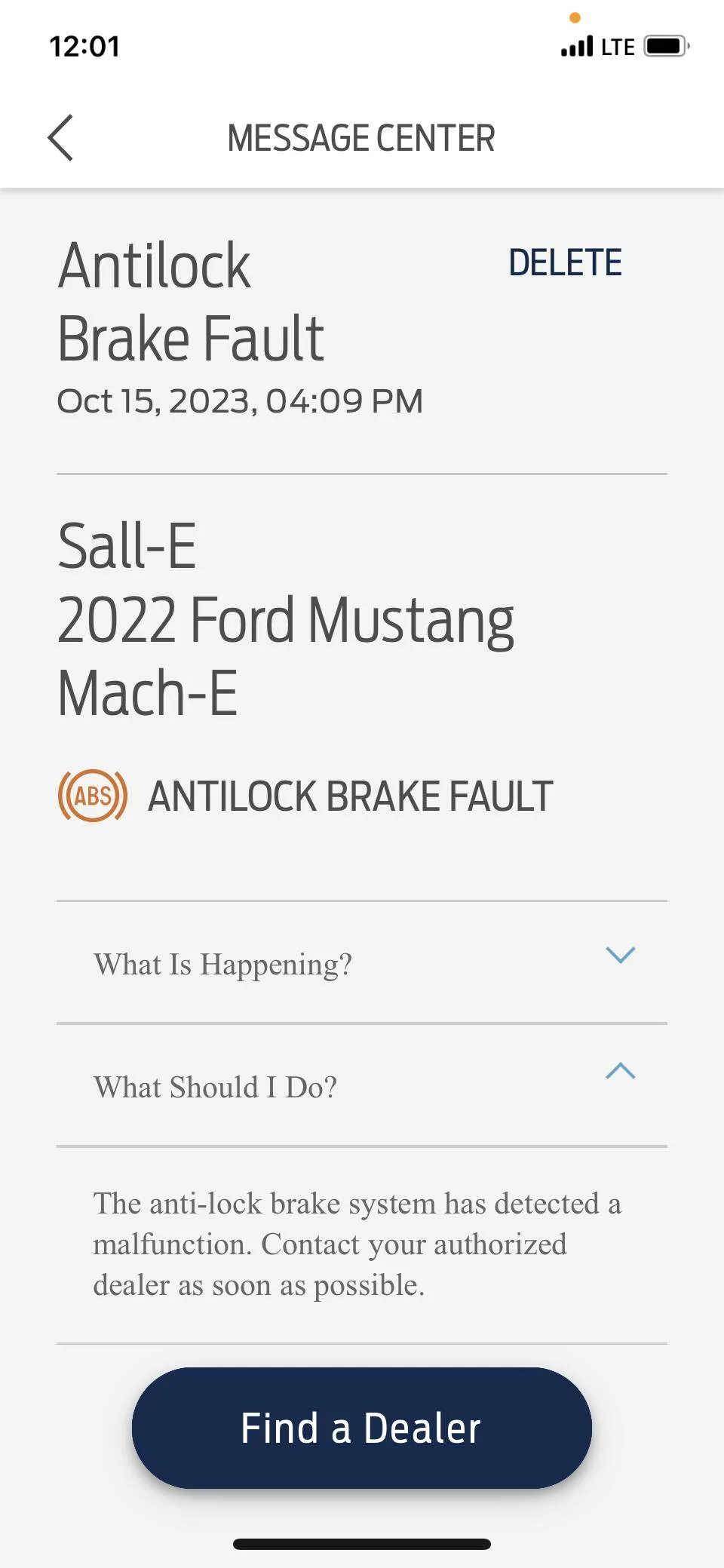 Ford Mustang Mach-E Small screen restarted several times IMG_1396