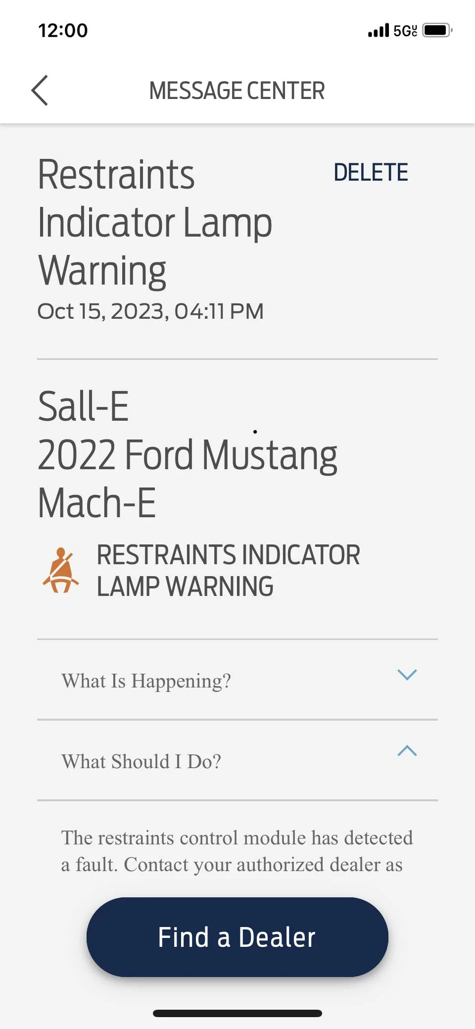 Ford Mustang Mach-E Small screen restarted several times IMG_1395