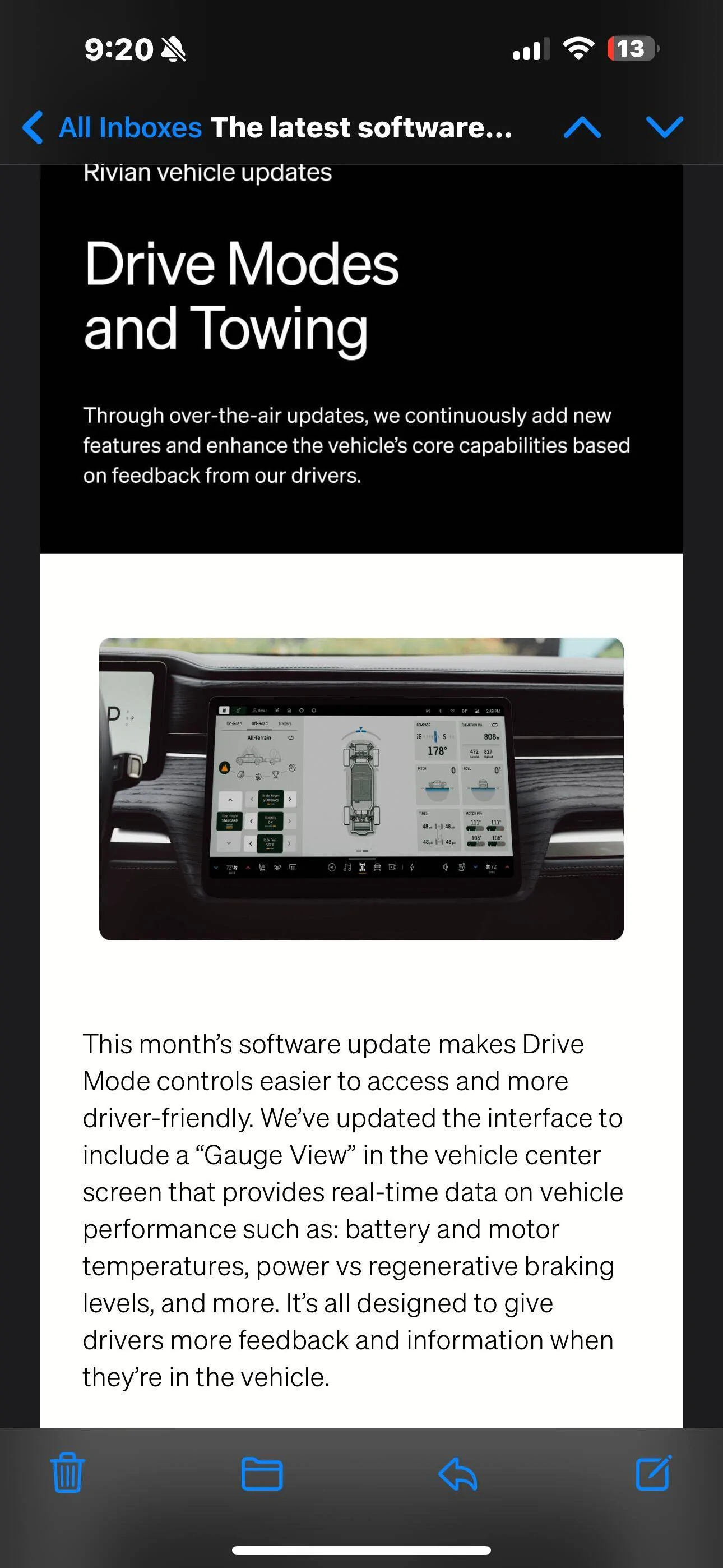Ford Mustang Mach-E Rivian software update. IMG_6665