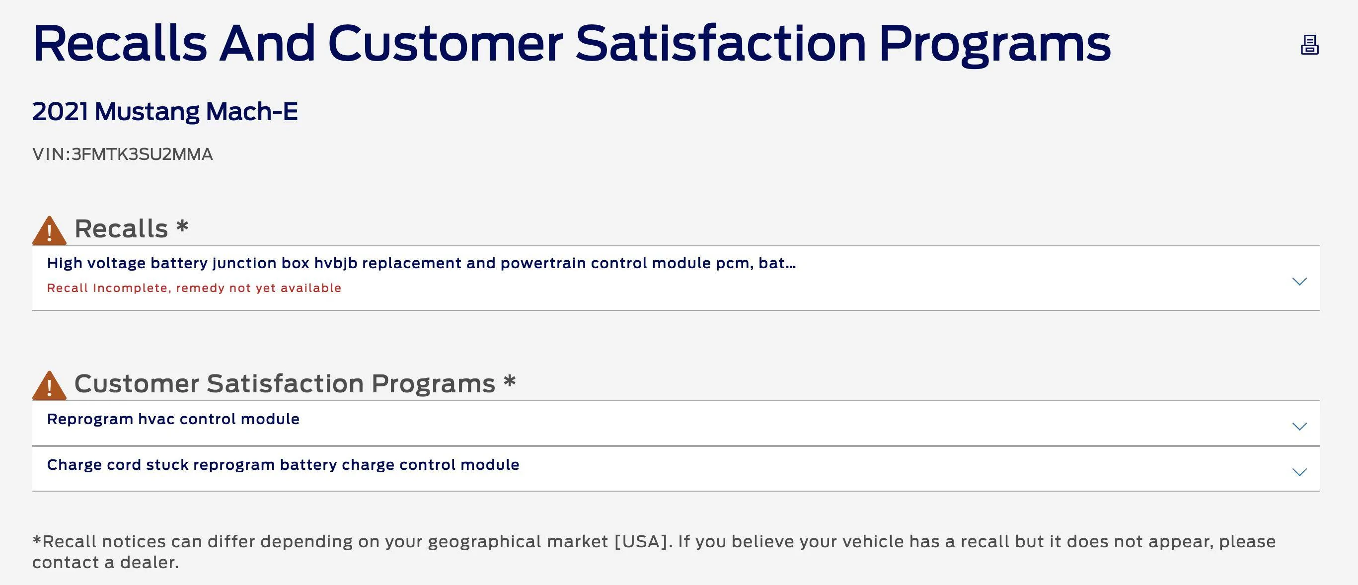 Ford Mustang Mach-E High Voltage Battery Junction Box (HVBJB) Replacement Recall for  recall HVBJB in 30,013 Mach-E Marlin HVBJB recall redacted