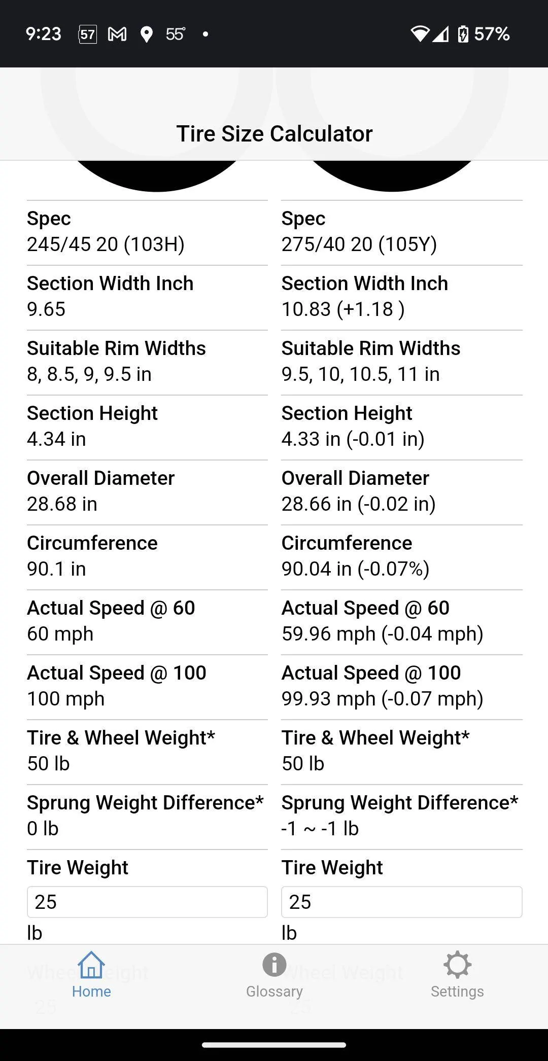Ford Mustang Mach-E Will 255/50/19s fit? Screenshot_20231024-212331
