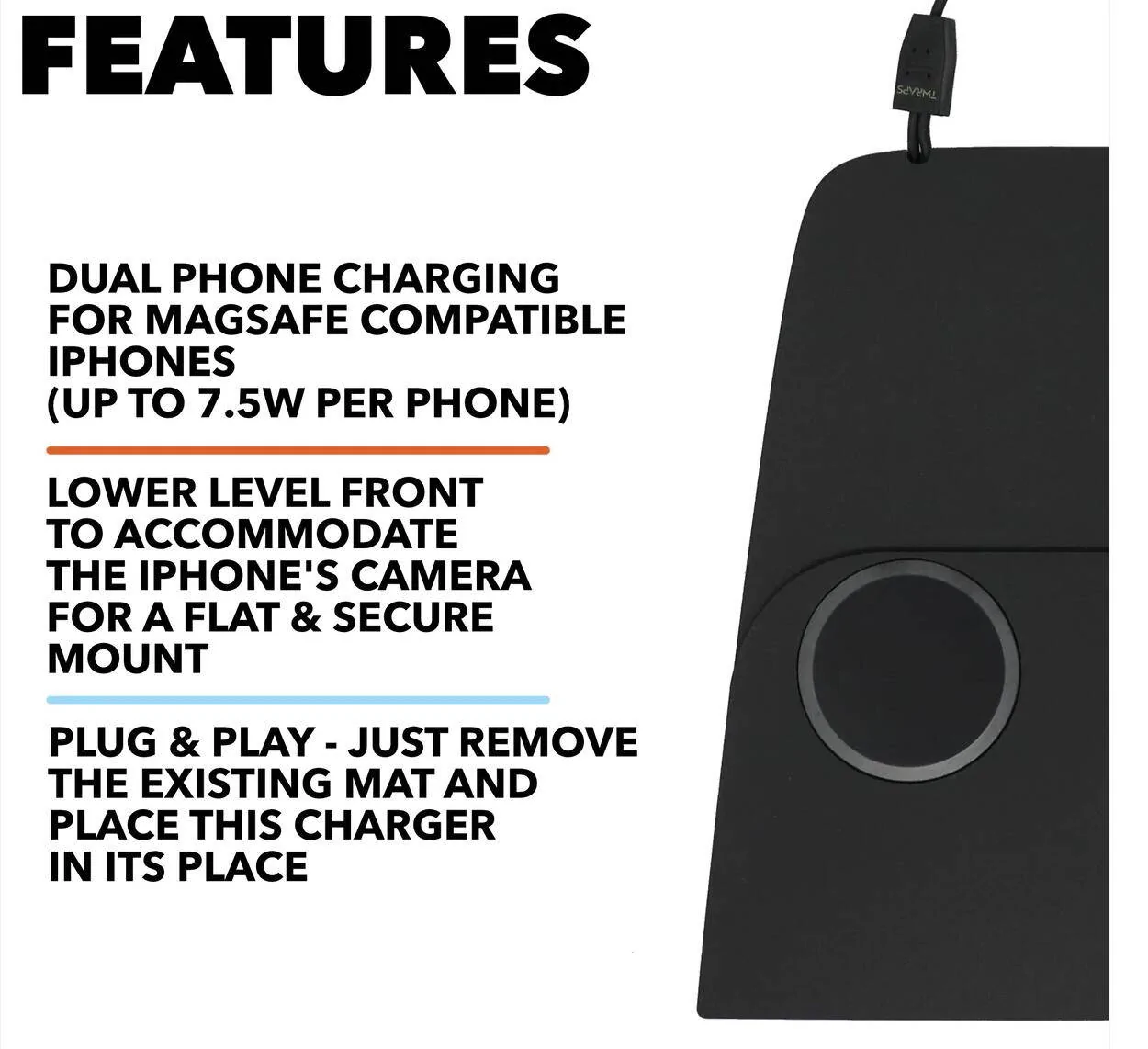 Ford Mustang Mach-E TWRAPS MagSafe Compatible Dual Wireless Charger $45 free shipping Screenshot 2023-10-27 at 1.51.14 PM