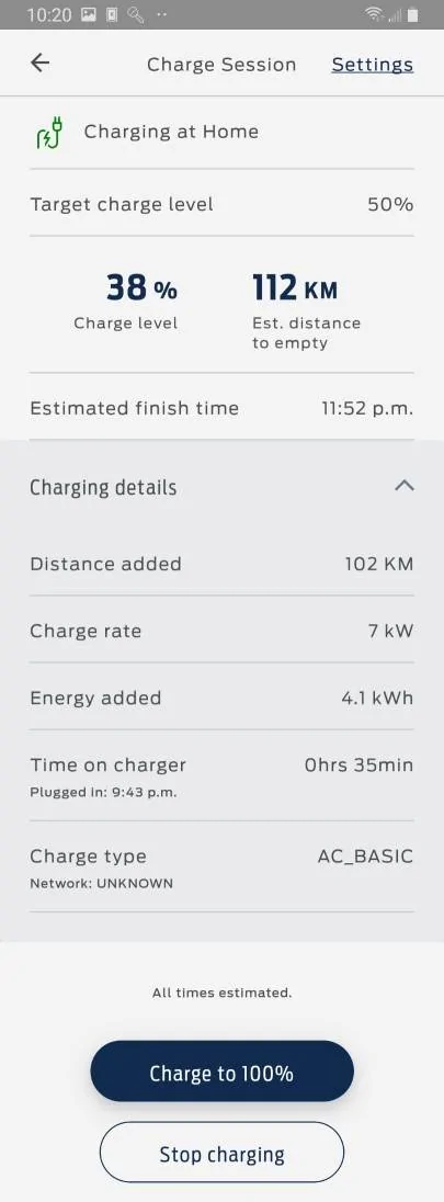 Ford Mustang Mach-E Ford Pass charge rate, energy added info not shown at home charger Screenshot_20231029-222010_FordPass