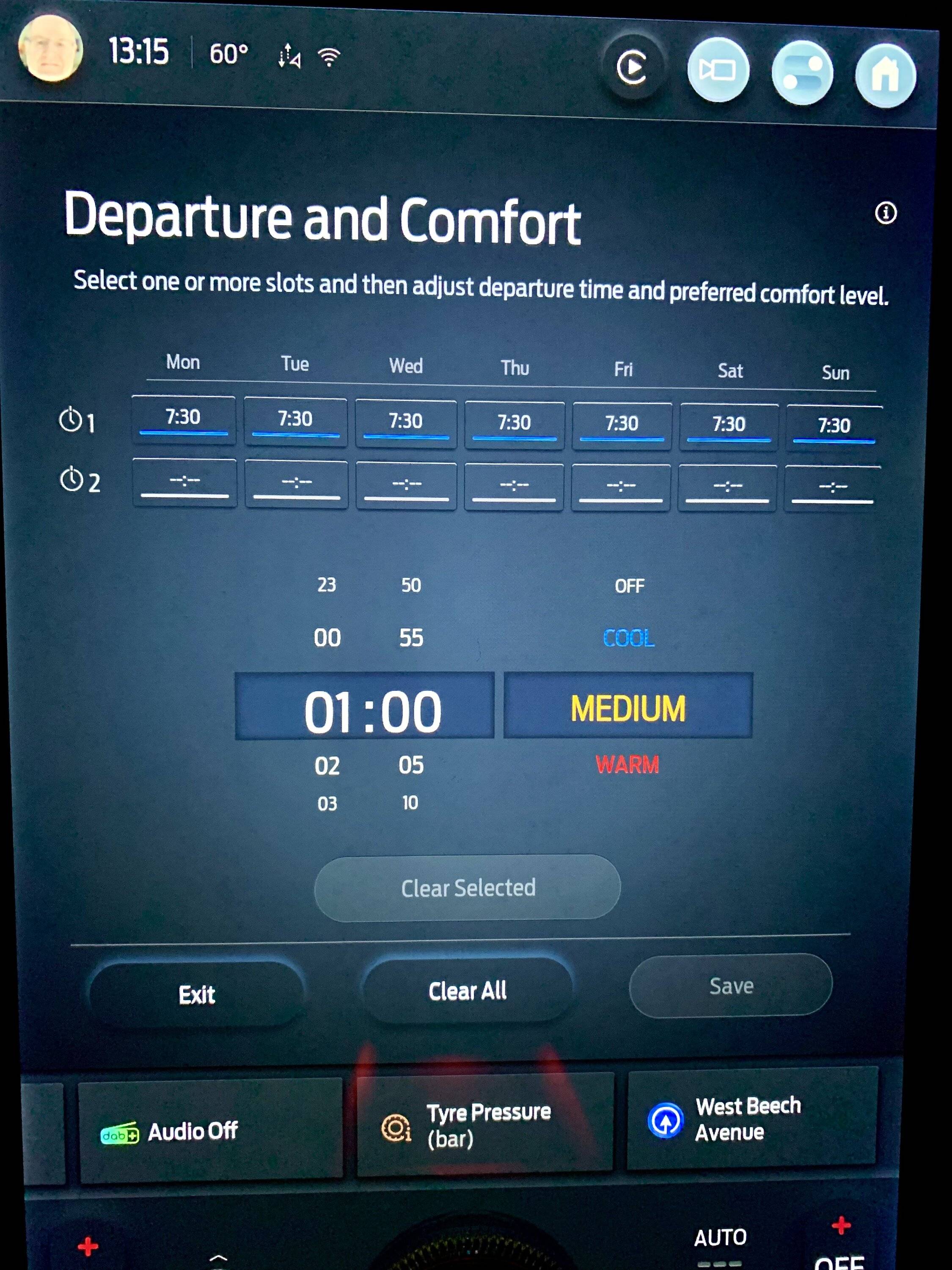 Ford Mustang Mach-E Departure and Comfort settings IMG_9385