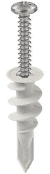 Image of Fabory Self-Drilling Drywall Anchor, Nylon, #6 to #8 x 1-11/16 in, 100 PK [PK/100] Model: U30533.016.0125