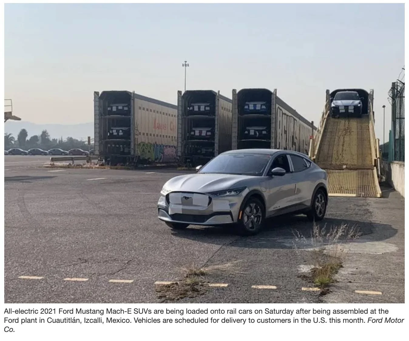 Ford Mustang Mach-E Update on Mach-E launch progress from engineering friends in Mexico mache_railcars