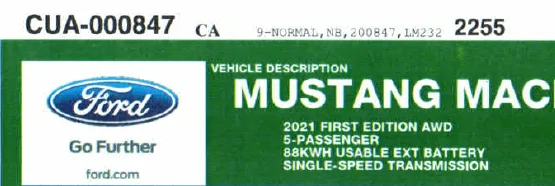 Ford Mustang Mach-E Mach Drop Build Updates 1608840404636