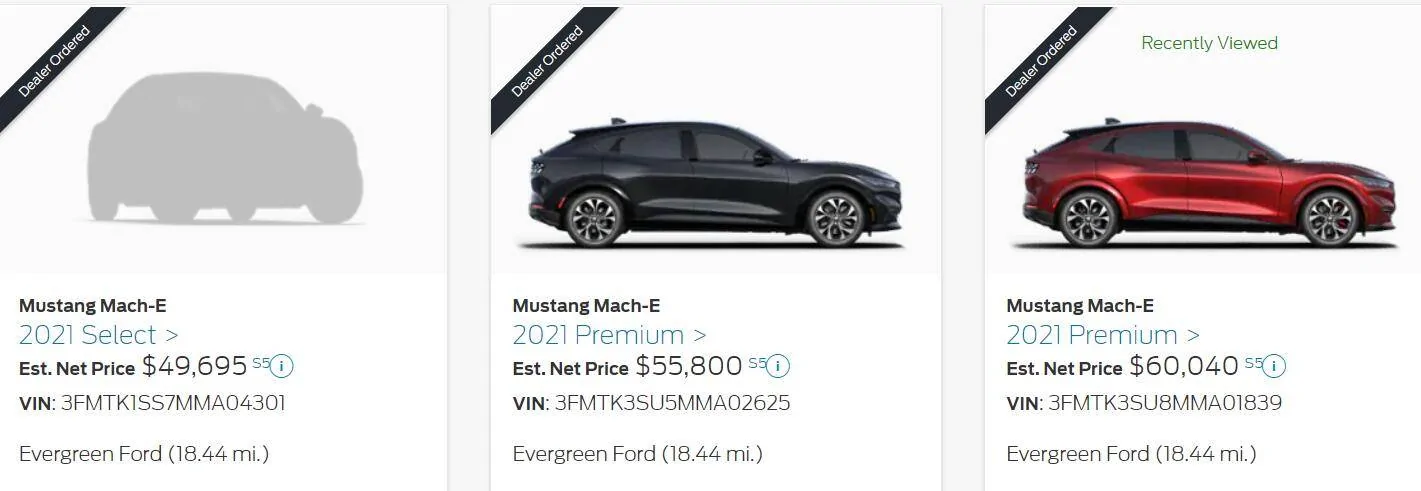 Ford Mustang Mach-E How to track any Ford dealer's Mach-E inventory 1609015173622