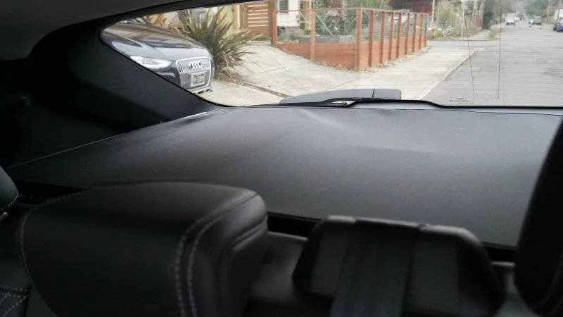 Ford Mustang Mach-E Mach-E Luggage Test (Cargo/Trunk Space) tang-MachE-luggage-test-cargo-cover-from-back-seat