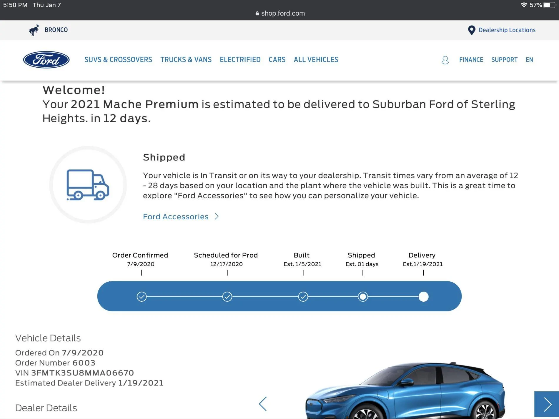 Ford Mustang Mach-E Is it normal for the Production date and built date so far apart? B8A2DB16-3085-4D8C-890C-8135C8415608