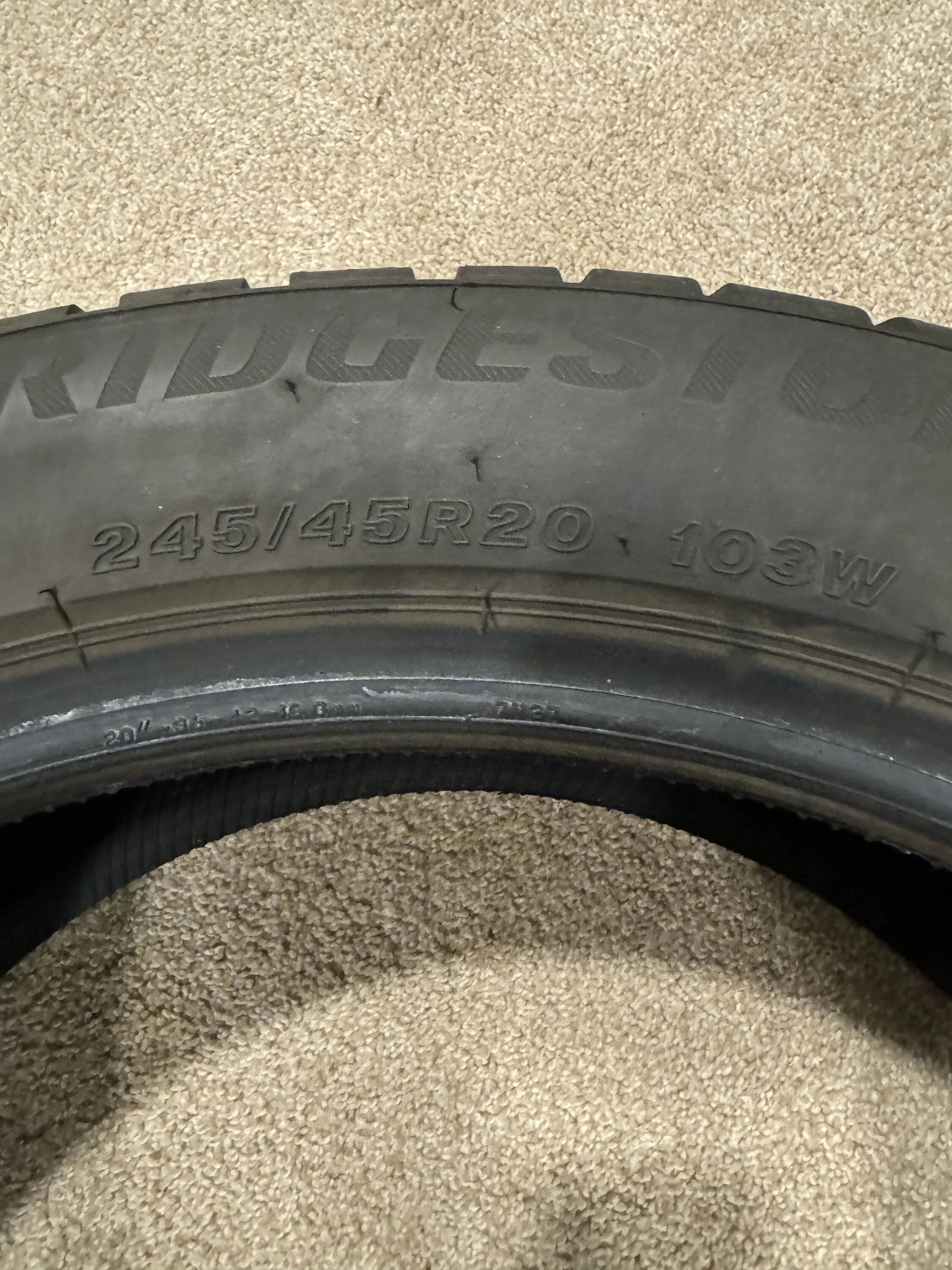 Ford Mustang Mach-E SOLD—- Bridgestone Blizzak LM001 winter tires SW michigan IMG_6233