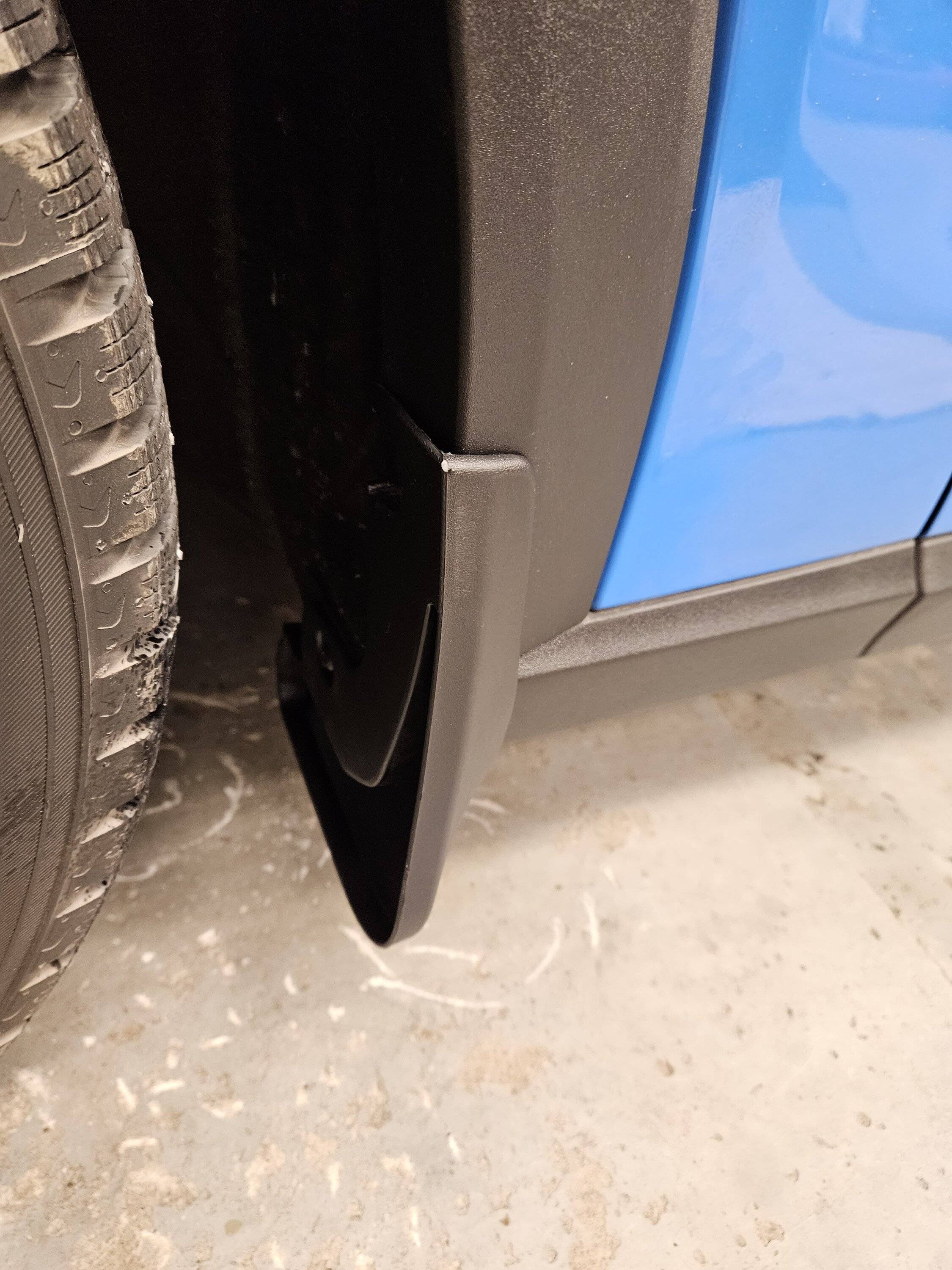Ford Mustang Mach-E We hear that the 2023 Front Mud Flap area has changed, is it true? 20231106_164501