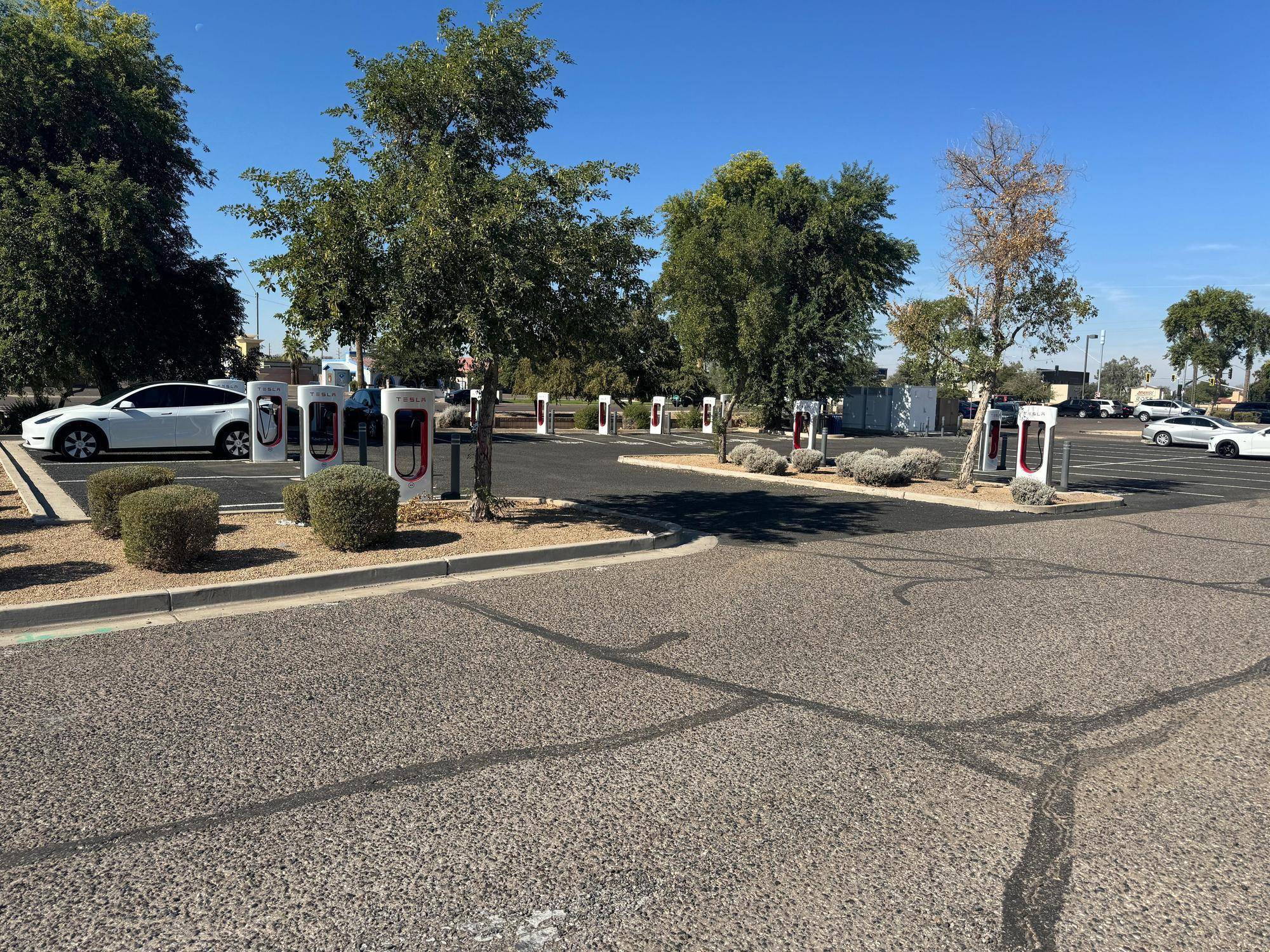Ford Mustang Mach-E First Tesla Superchargers with "Magic Dock" CCS Adapter are online... and charged up a Rivian 1699389880117