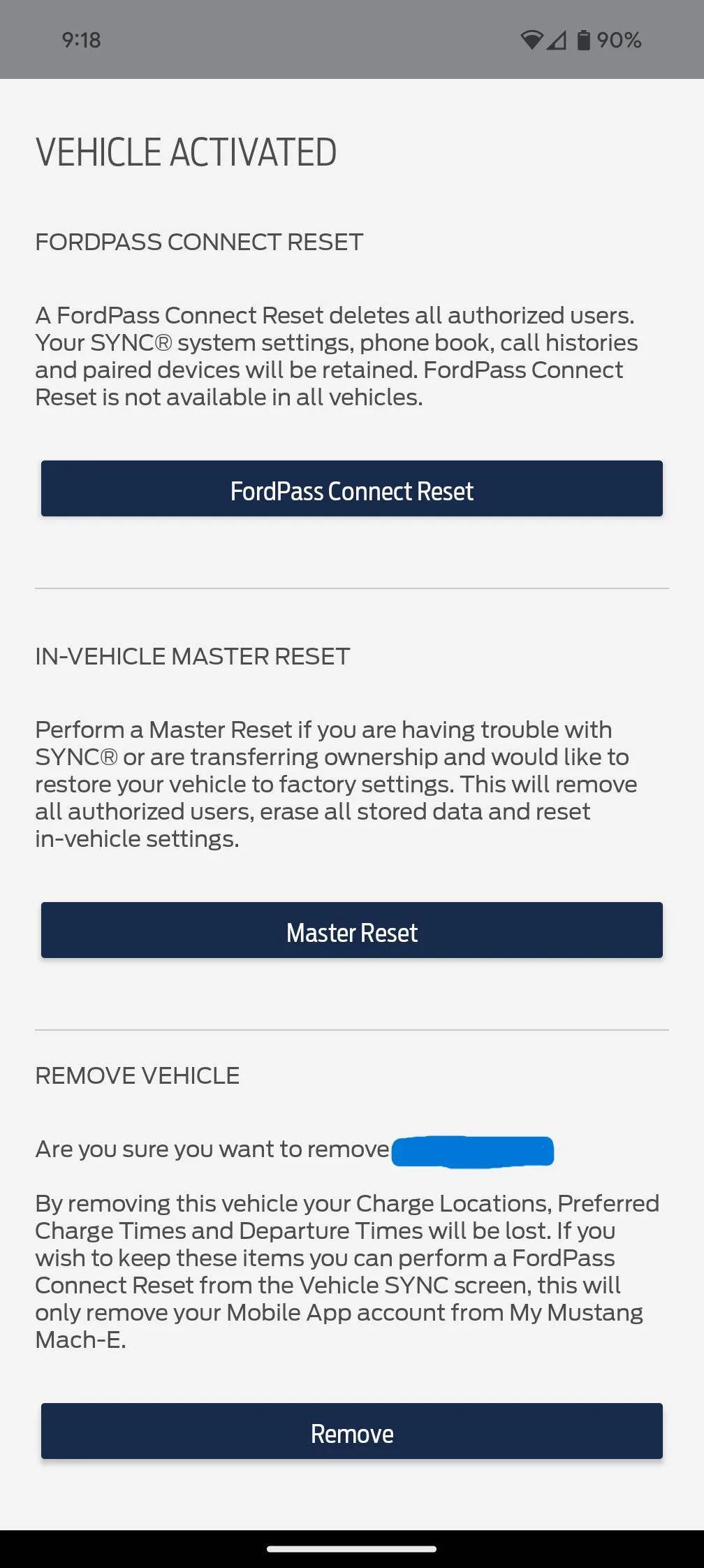 Ford Mustang Mach-E Factory Reset How-To: Procedure and Steps Screenshot_20231109-091832