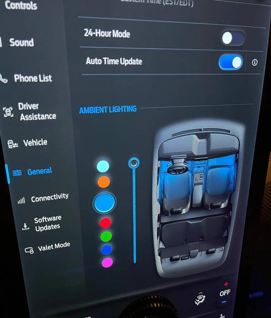 Ford Mustang Mach-E ambient lighting change with drive mode 1699646437862