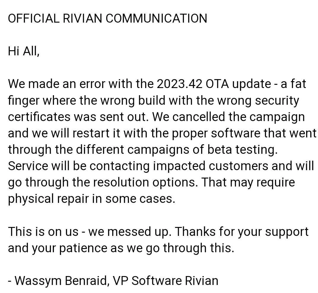 Ford Mustang Mach-E Rivian software update. 1000019665-png