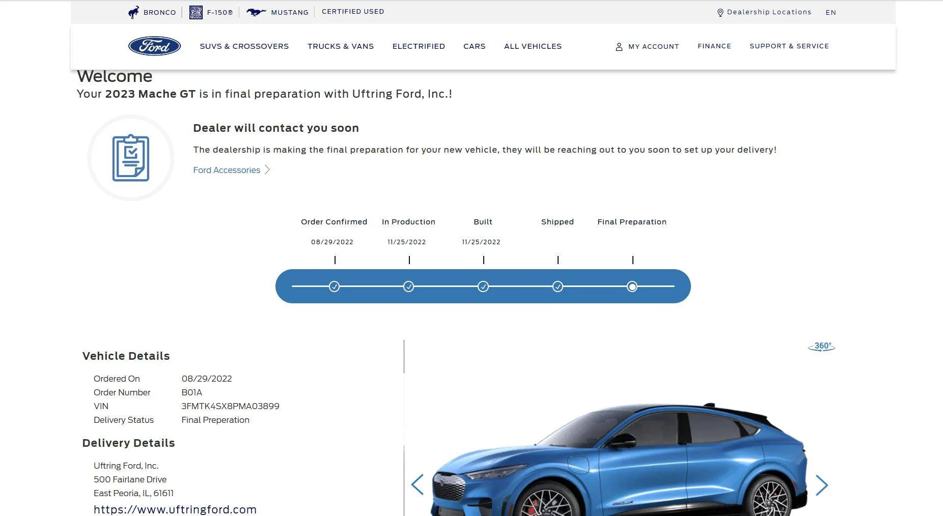 Ford Mustang Mach-E How Long Does it Take To Produce/Build a Mach E? delivered