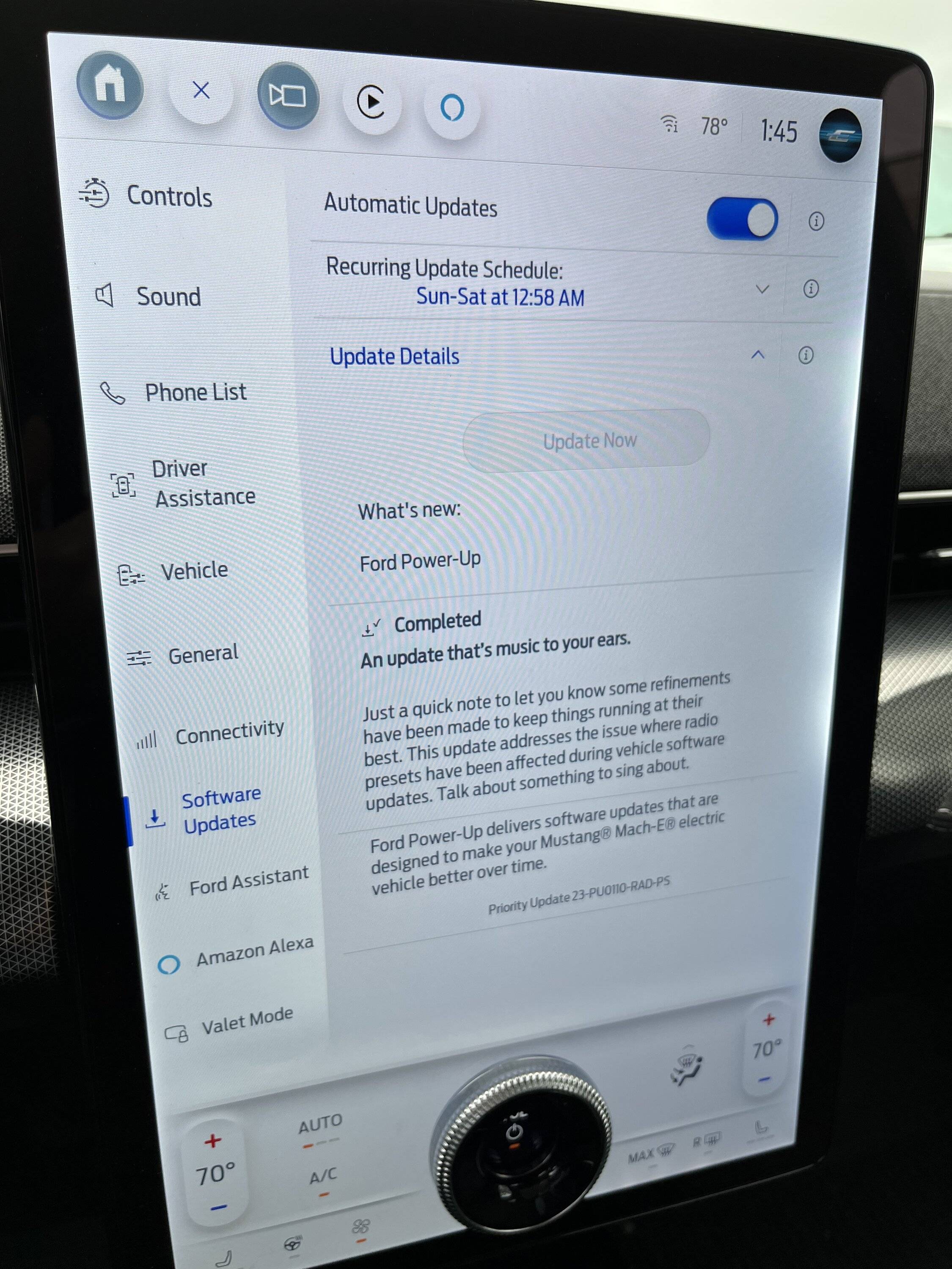Ford Mustang Mach-E [Possible Solution] Intermittently missing connectivity settings IMG_9555