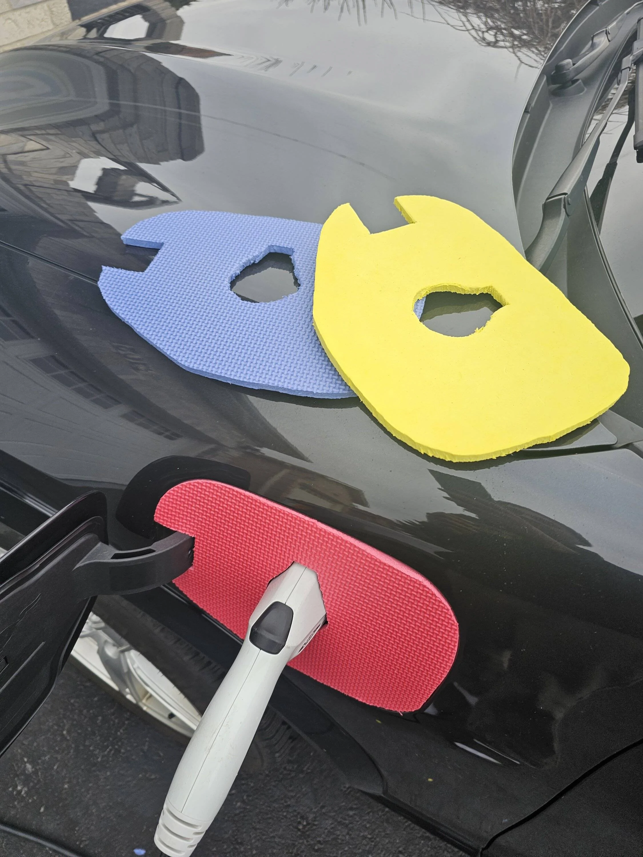 Ford Mustang Mach-E Charge port cover for winter (magnets won't hold) 20231125_102004