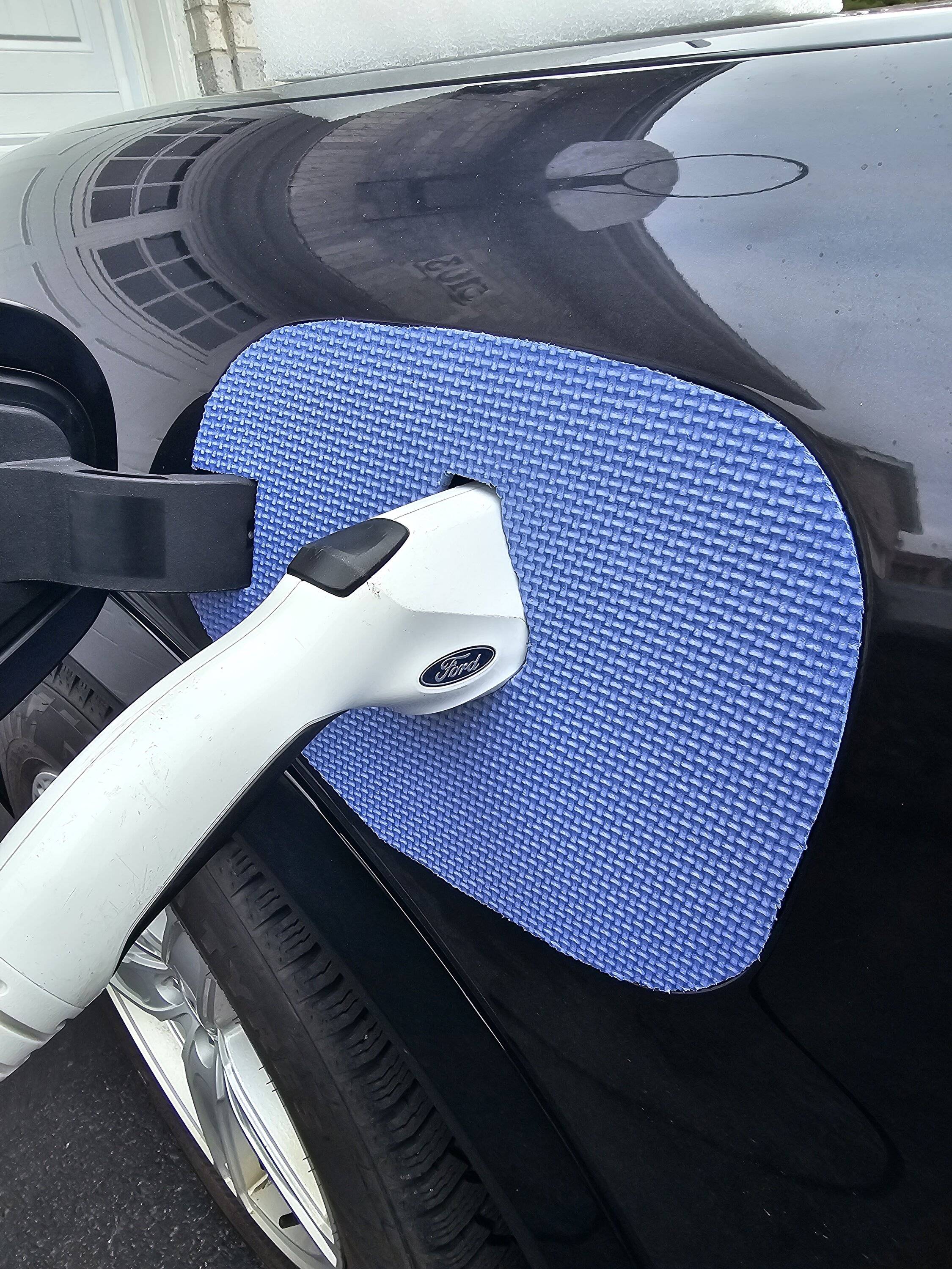 Ford Mustang Mach-E Charge port cover for winter (magnets won't hold) 20231125_101220