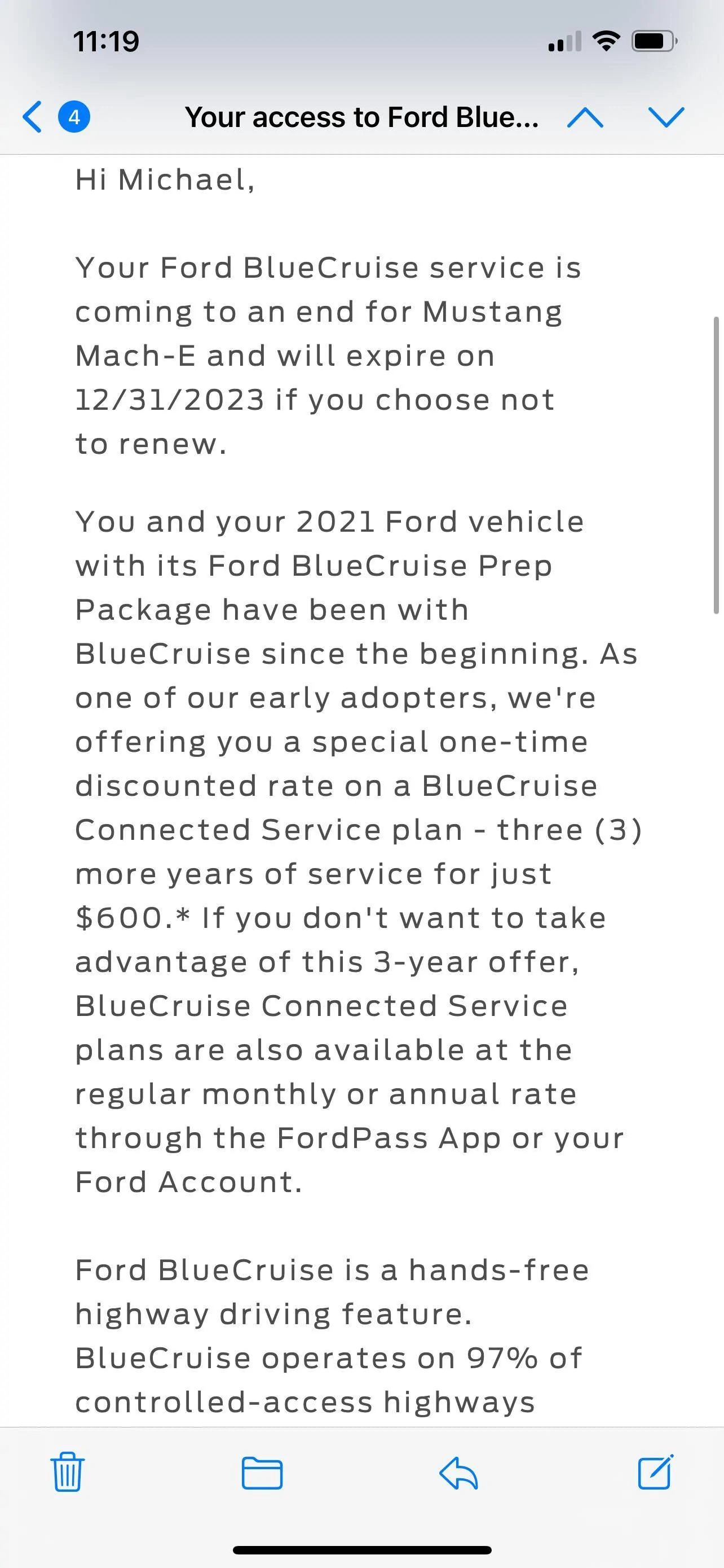 Ford Mustang Mach-E 3 year blue cruise for $600 IMG_1960