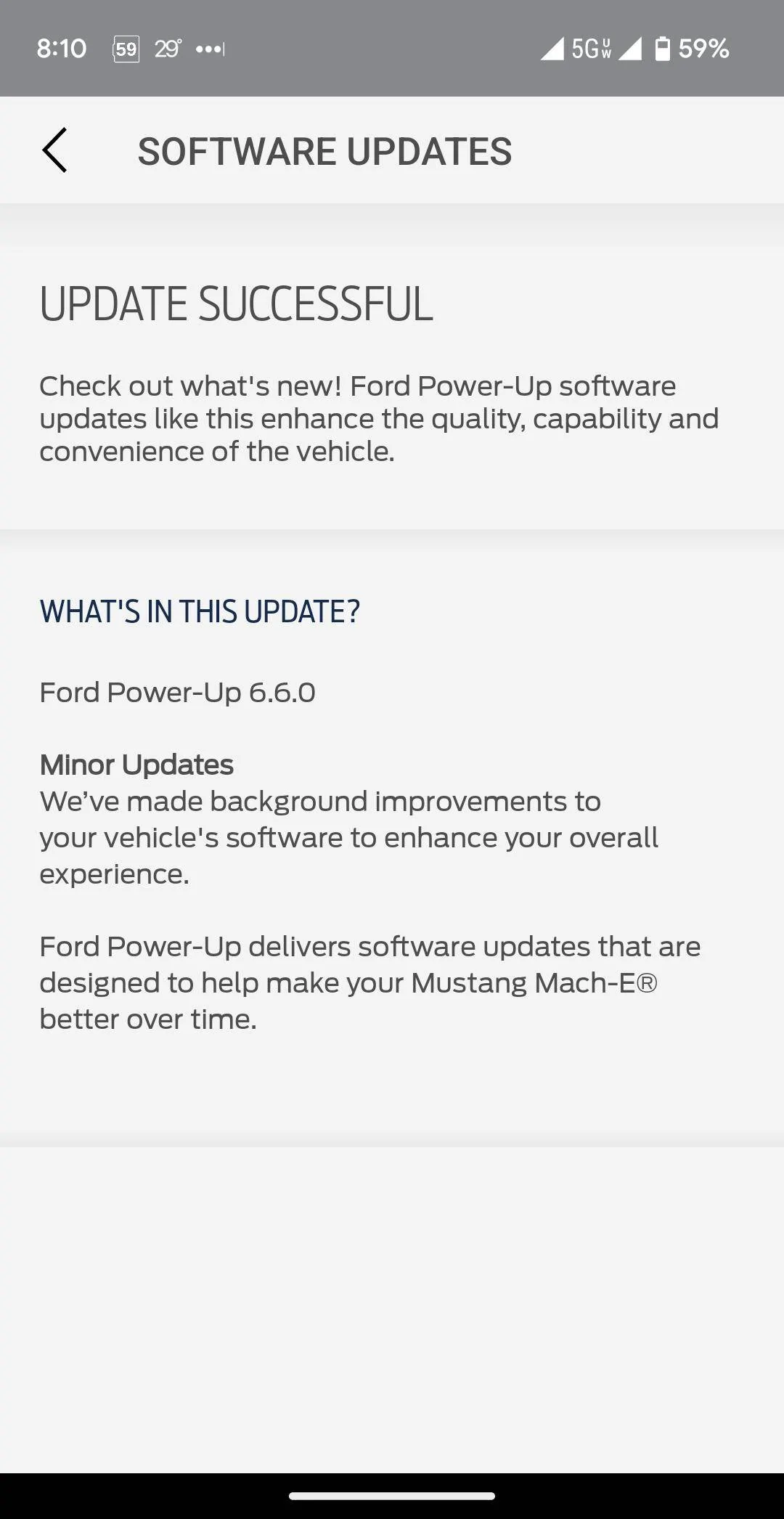 Ford Mustang Mach-E (un)Stuck at 6.1.0 - 2021 Only Screenshot_20231201-201036