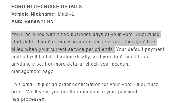 Ford Mustang Mach-E BlueCruise Subscription? 1701717946226