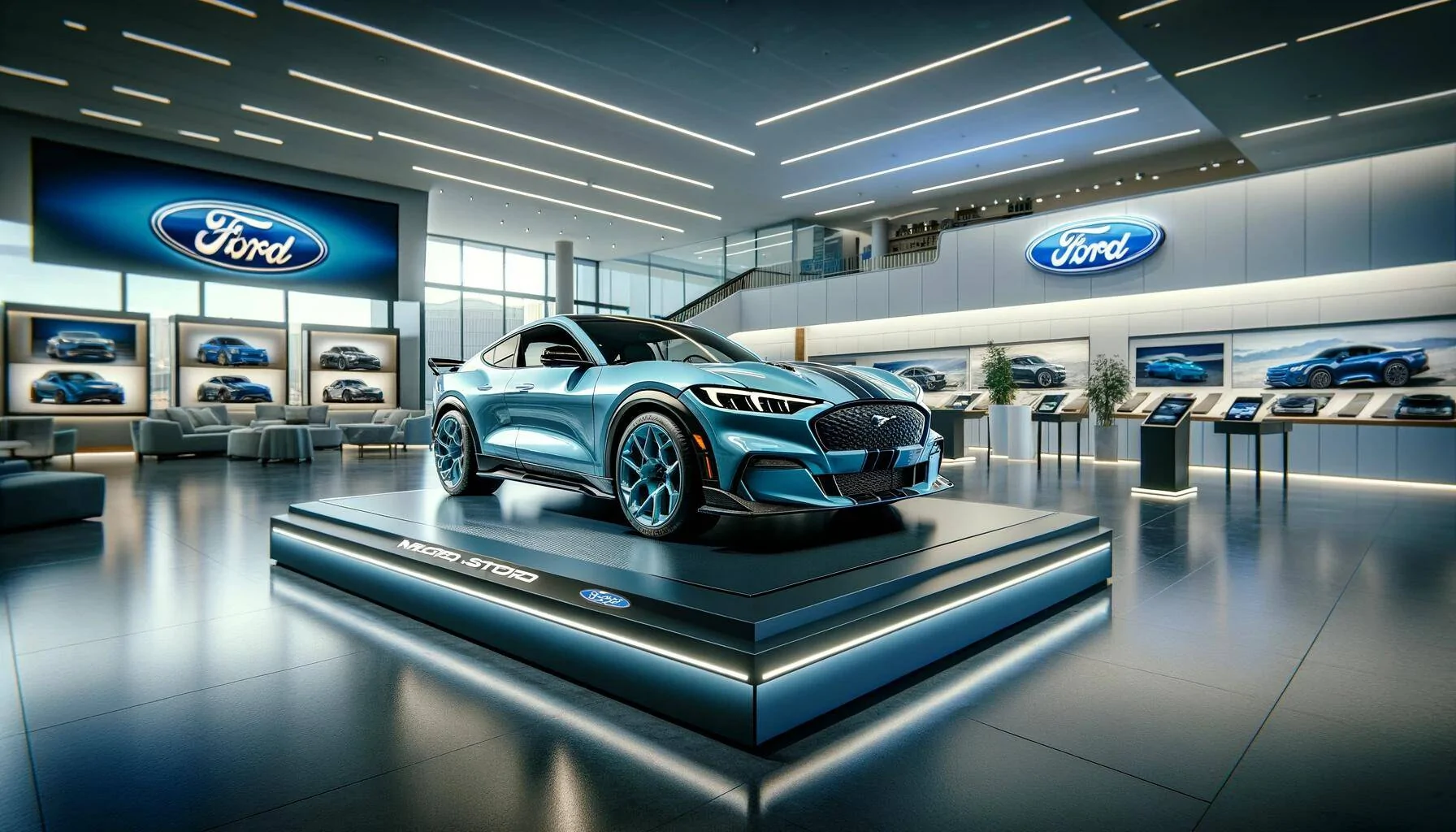 DALL·E 2023-12-18 16.11.06 - A stunning image of a souped-up 2023 Mustang Mach-E in Vapor blue...png