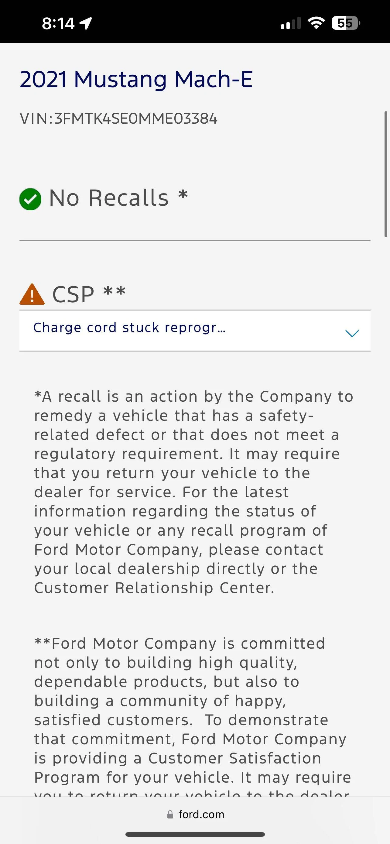 Ford Mustang Mach-E Recall 23S56 - HVBJB Replacement / Powertrain Software Update IMG_0669