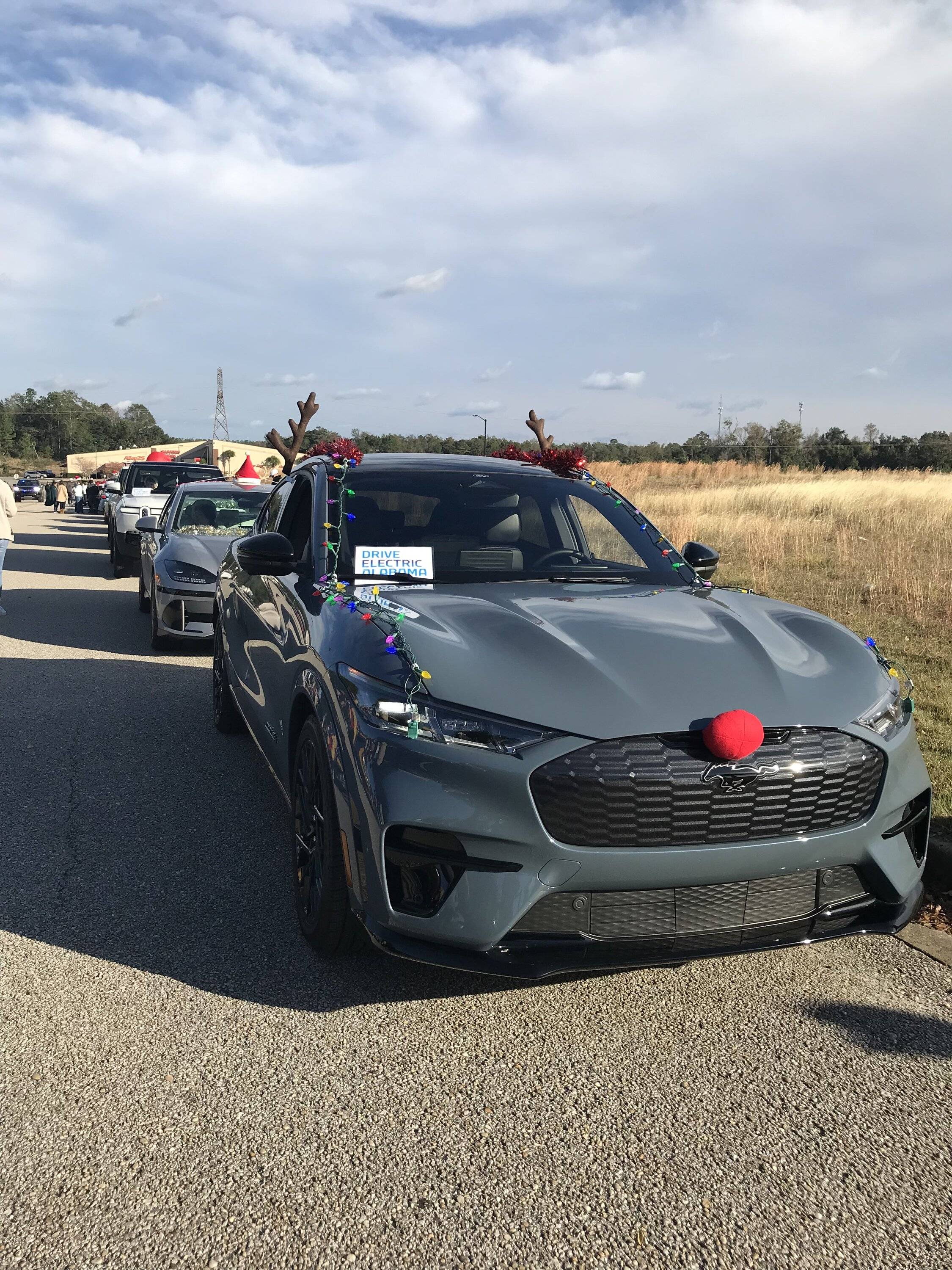 Ford Mustang Mach-E Happy Holidays - Mach-e at local parade IMG_4616