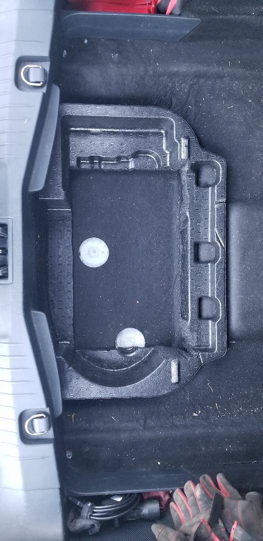 Ford Mustang Mach-E Adding a real subwoofer w/amp to your Mach-E Mach E trunk styrofoam cut out for the JL amp + sub - in place in trunk