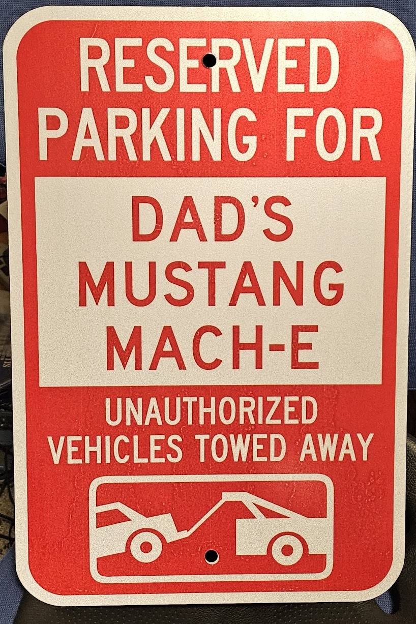 Ford Mustang Mach-E Got this for my Mach-E Parking-plate