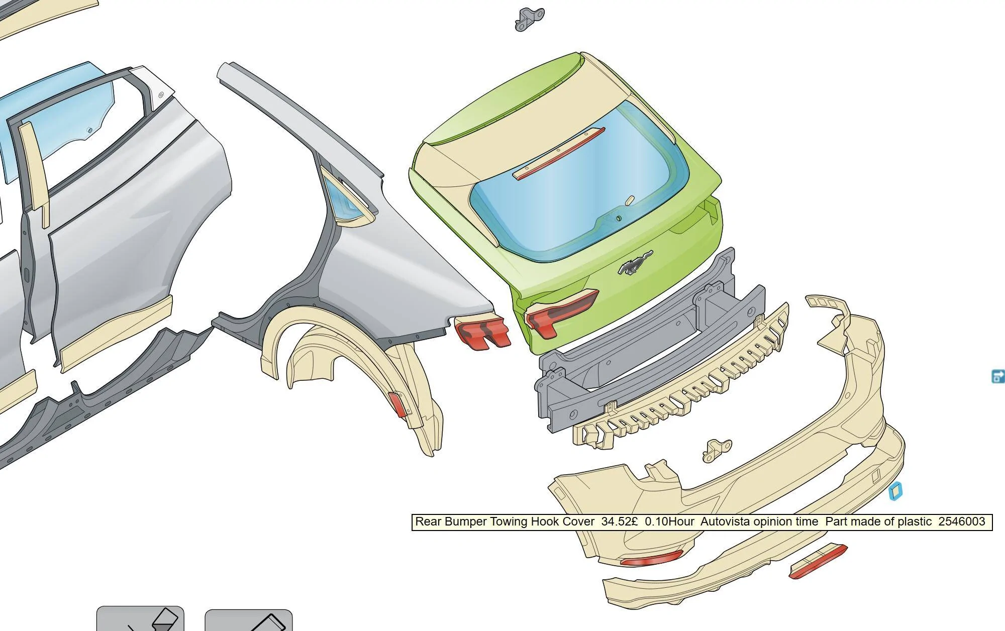 Ford Mustang Mach-E Missing rear bumper part Screenshot 2023-12-30 at 10.23.17
