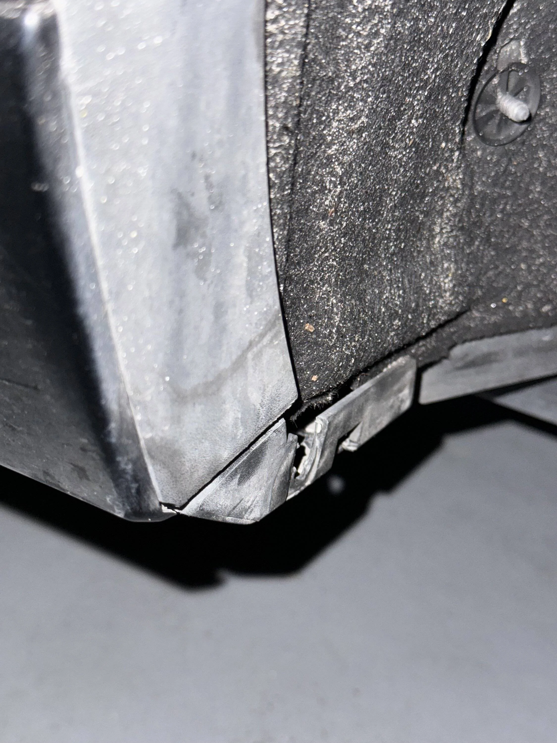 Ford Mustang Mach-E OEM mud flap broke off on Shark IMG_1568
