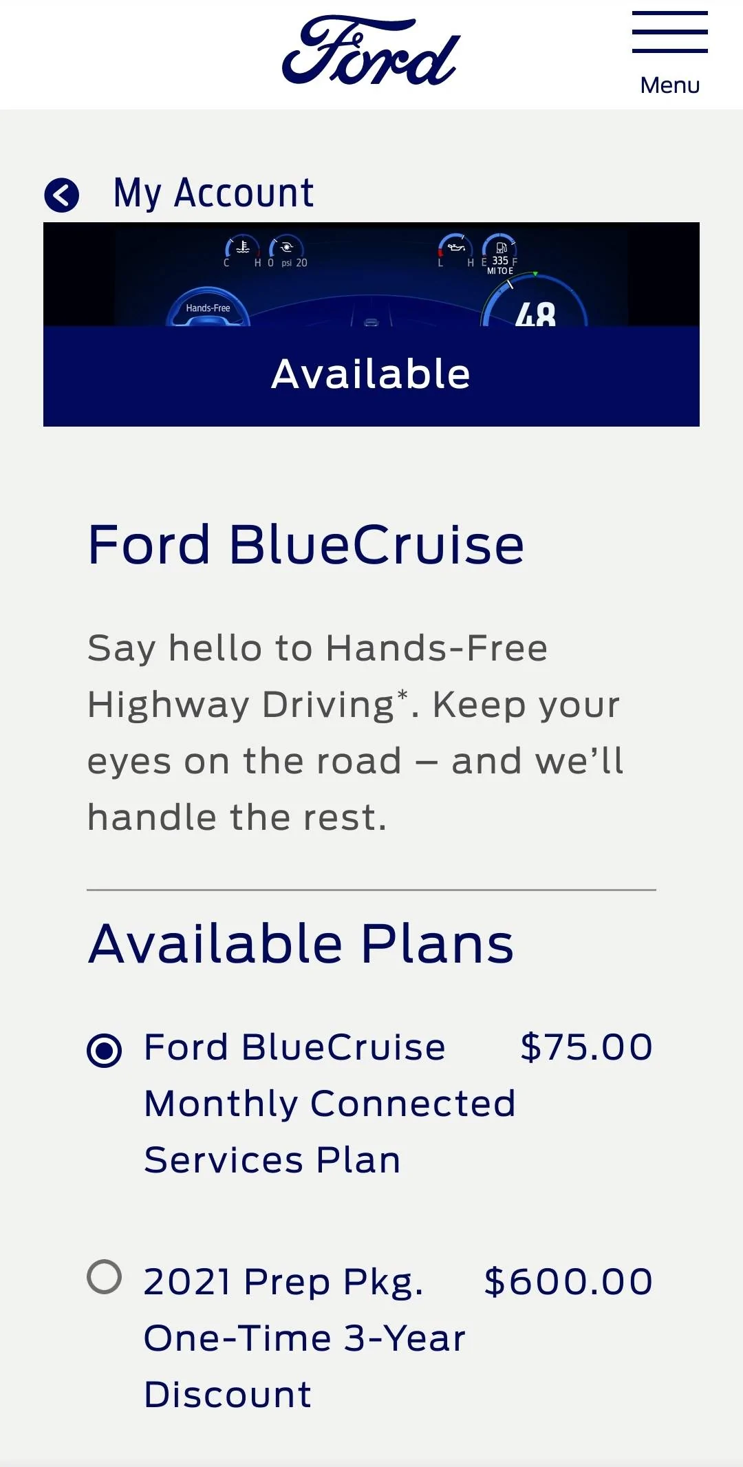 Ford Mustang Mach-E Bluecruise subscription really expiring before 1.3 really delivered?? Screenshot_20240101_092817_Firefox