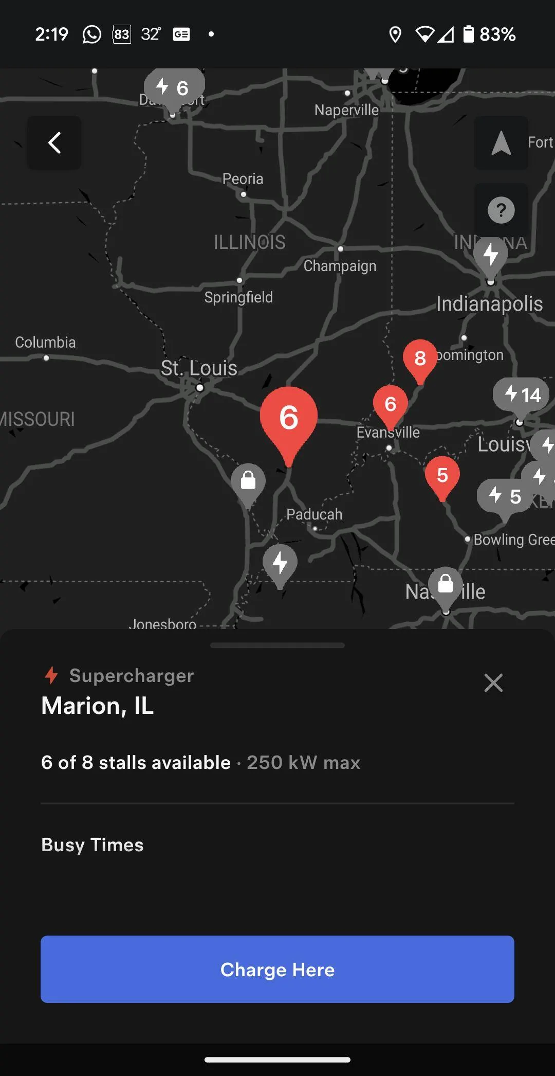 Ford Mustang Mach-E Marion, IL charging Screenshot_20240101-141959