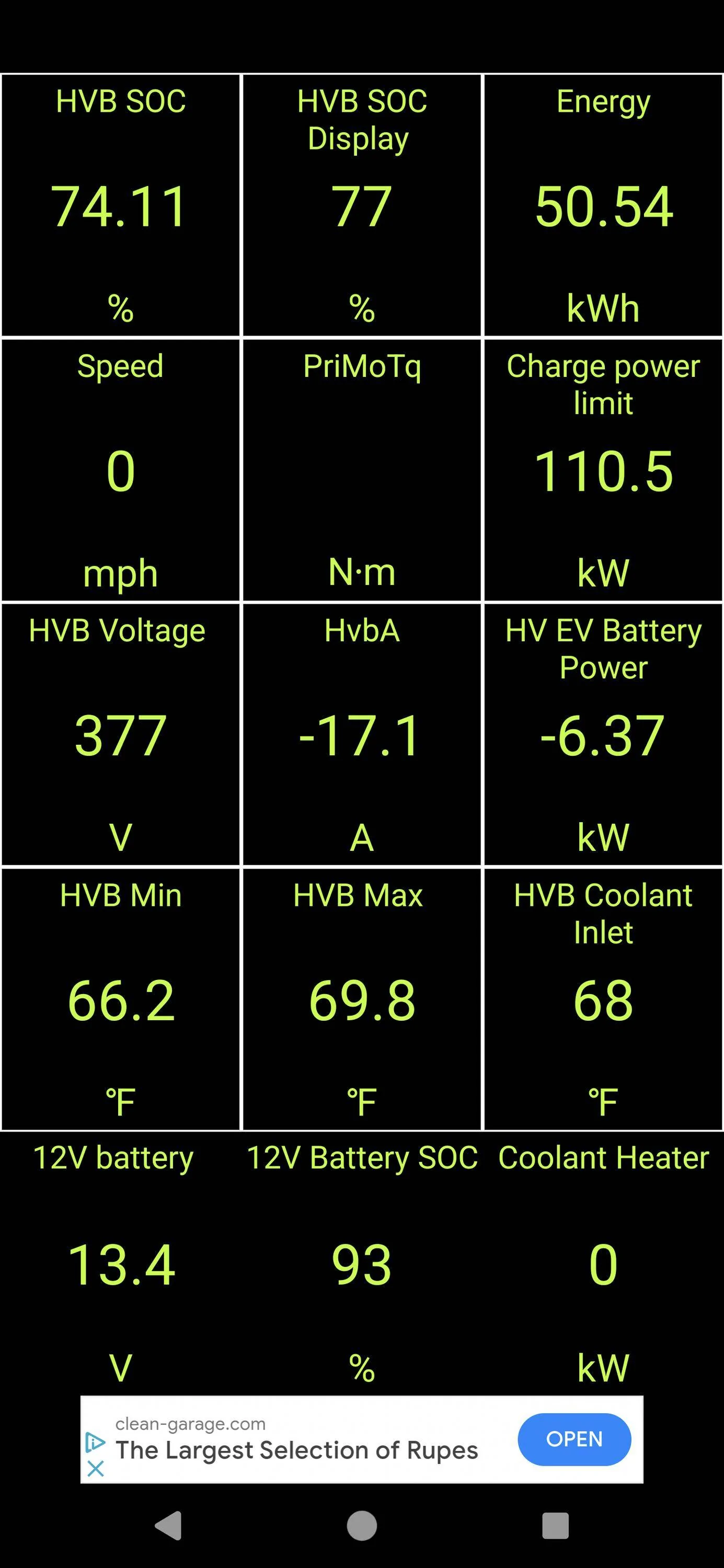 Ford Mustang Mach-E ODB2 Scanner for charge stats Screenshot_20240103-181058