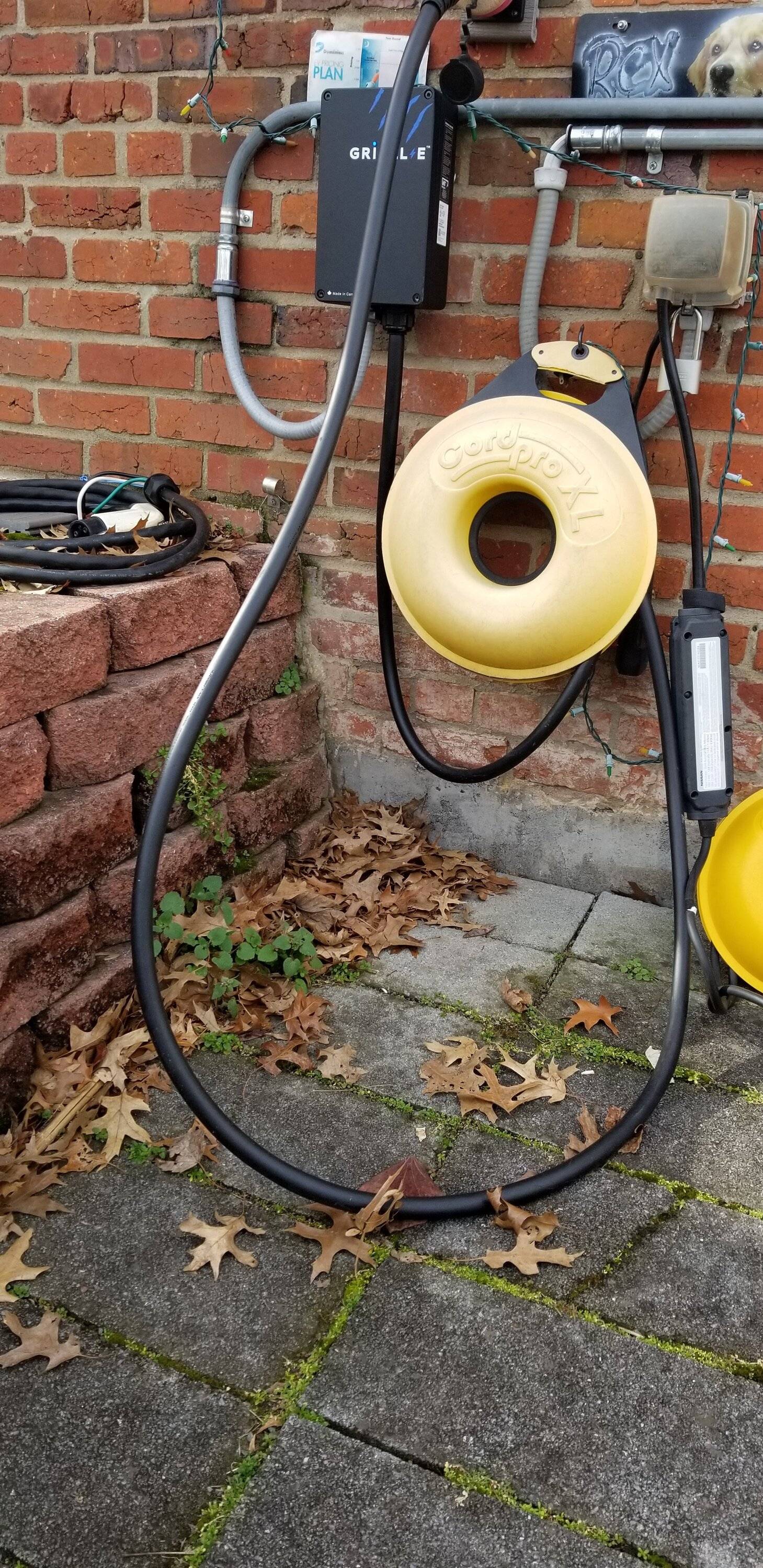Ford Mustang Mach-E Ideas / pics to make exterior charger setup less cluttered? EVSE - primary Grizzl-E 40-amp EVSE coiled on CordPro