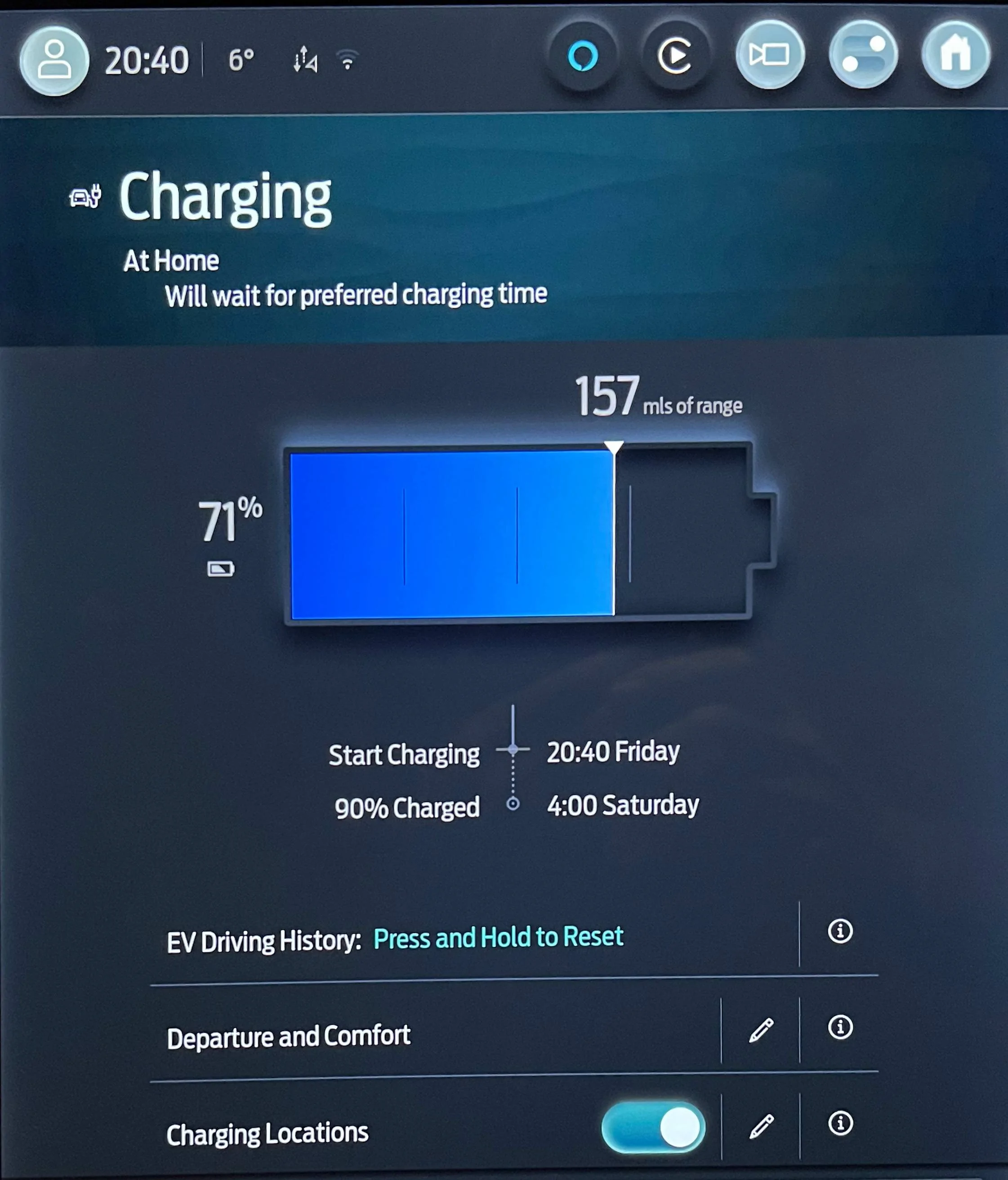 Ford Mustang Mach-E Preferred Charging times do not work IMG_8428 copy